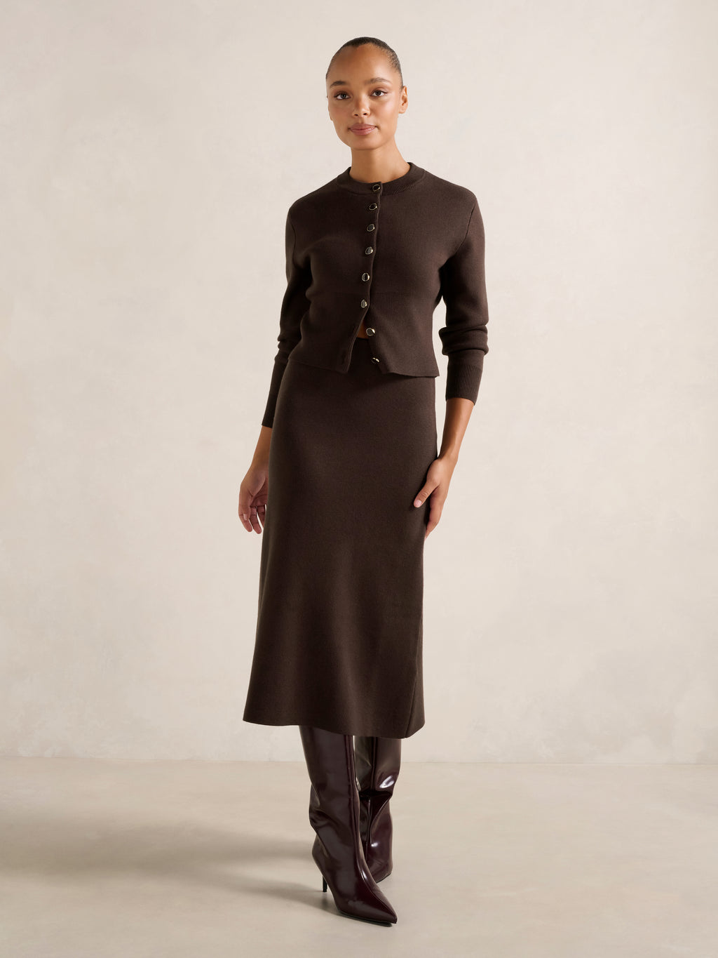 Ally Knitted Midi Skirt