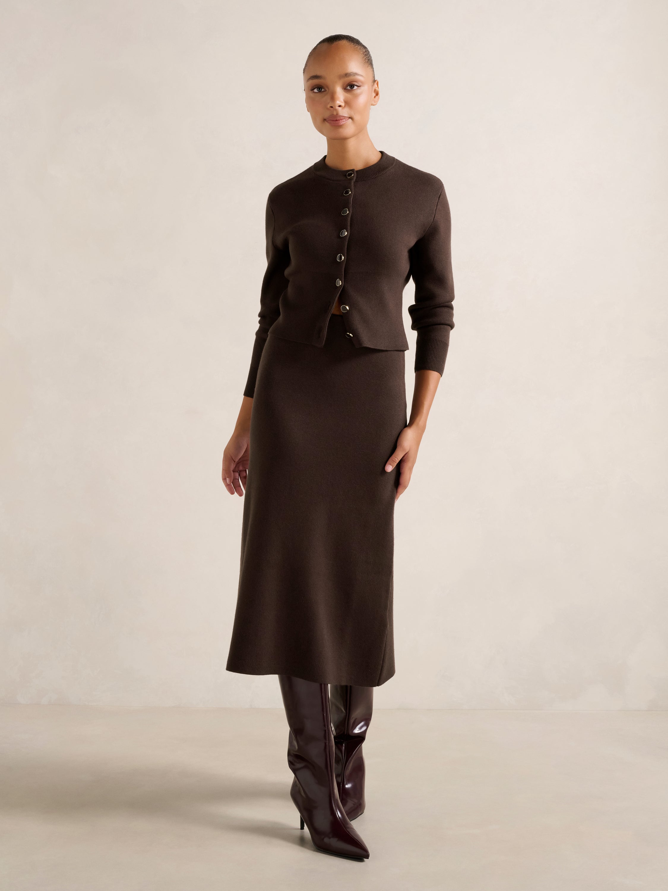 Ally Knitted Midi Skirt