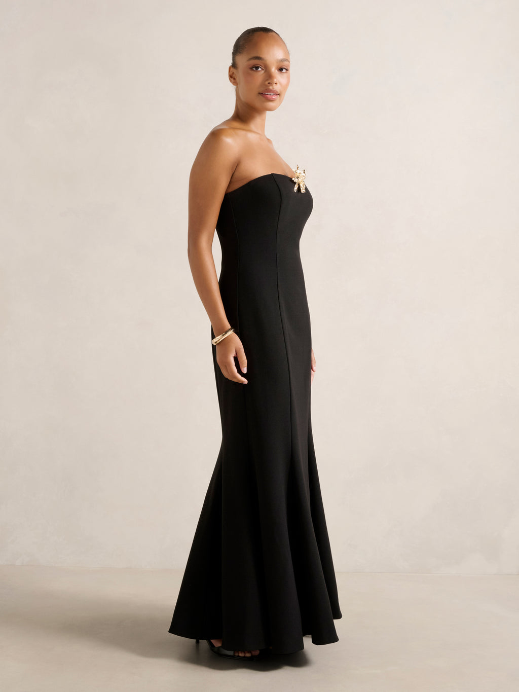 Astra Strapless Fishtail Maxi Dress