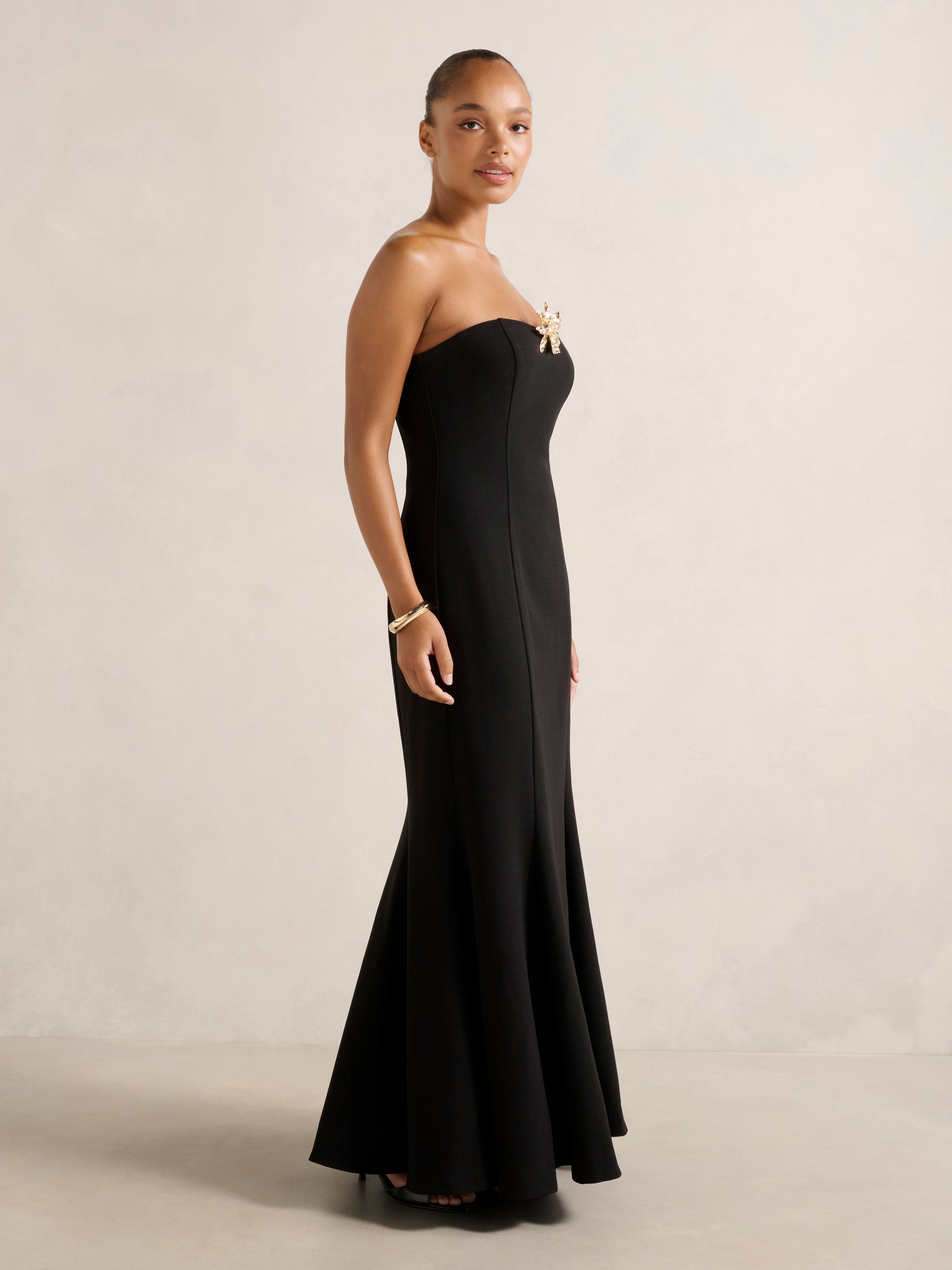 Astra Strapless Fishtail Maxi Dress