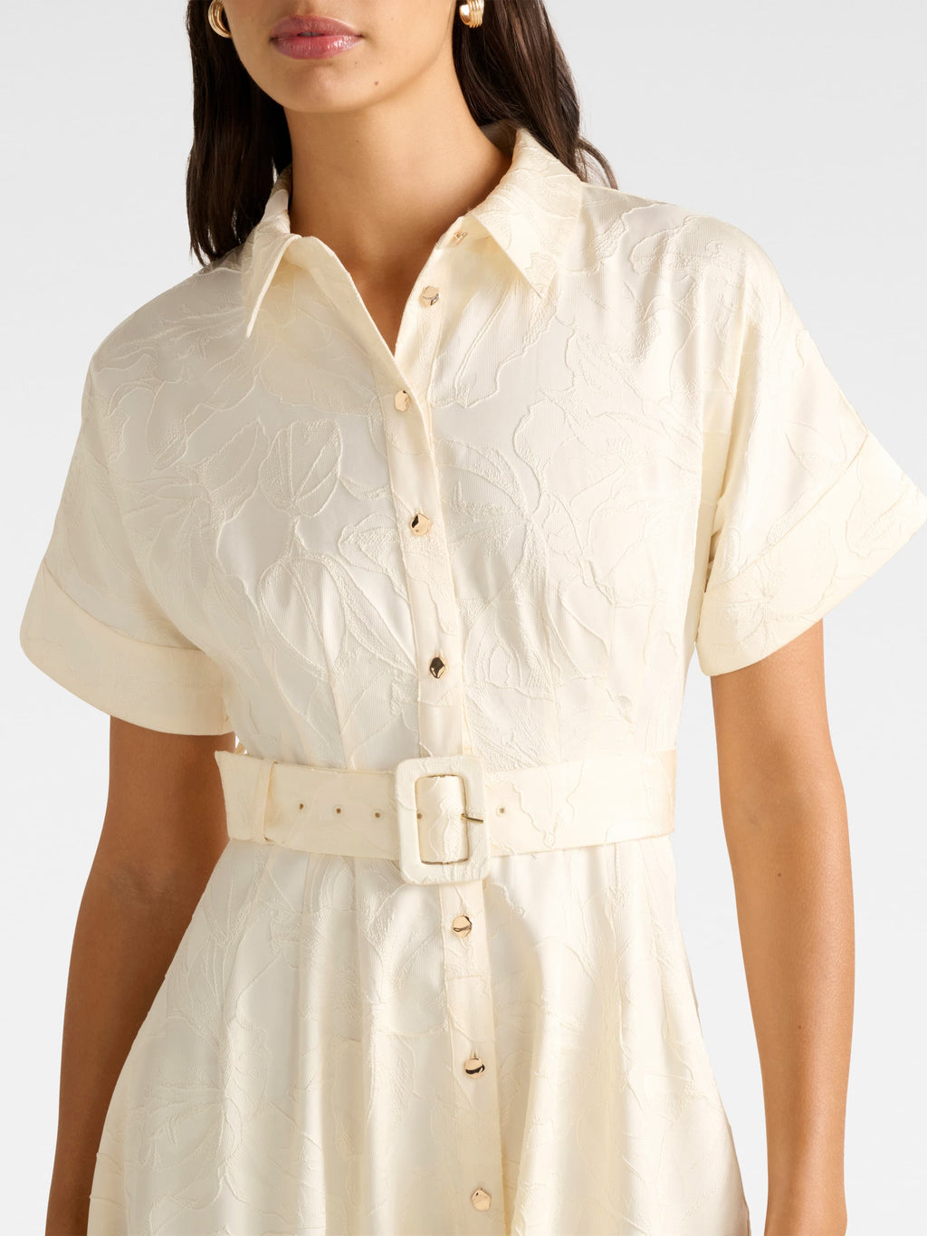 Judith Jacquard Shirt Midi Dress