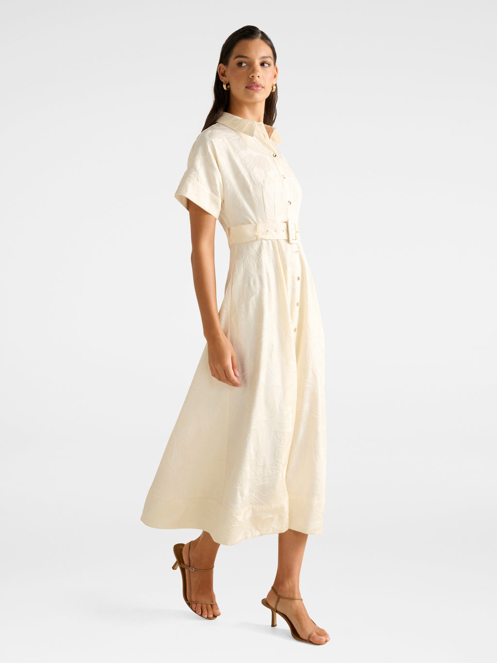 Judith Jacquard Shirt Midi Dress