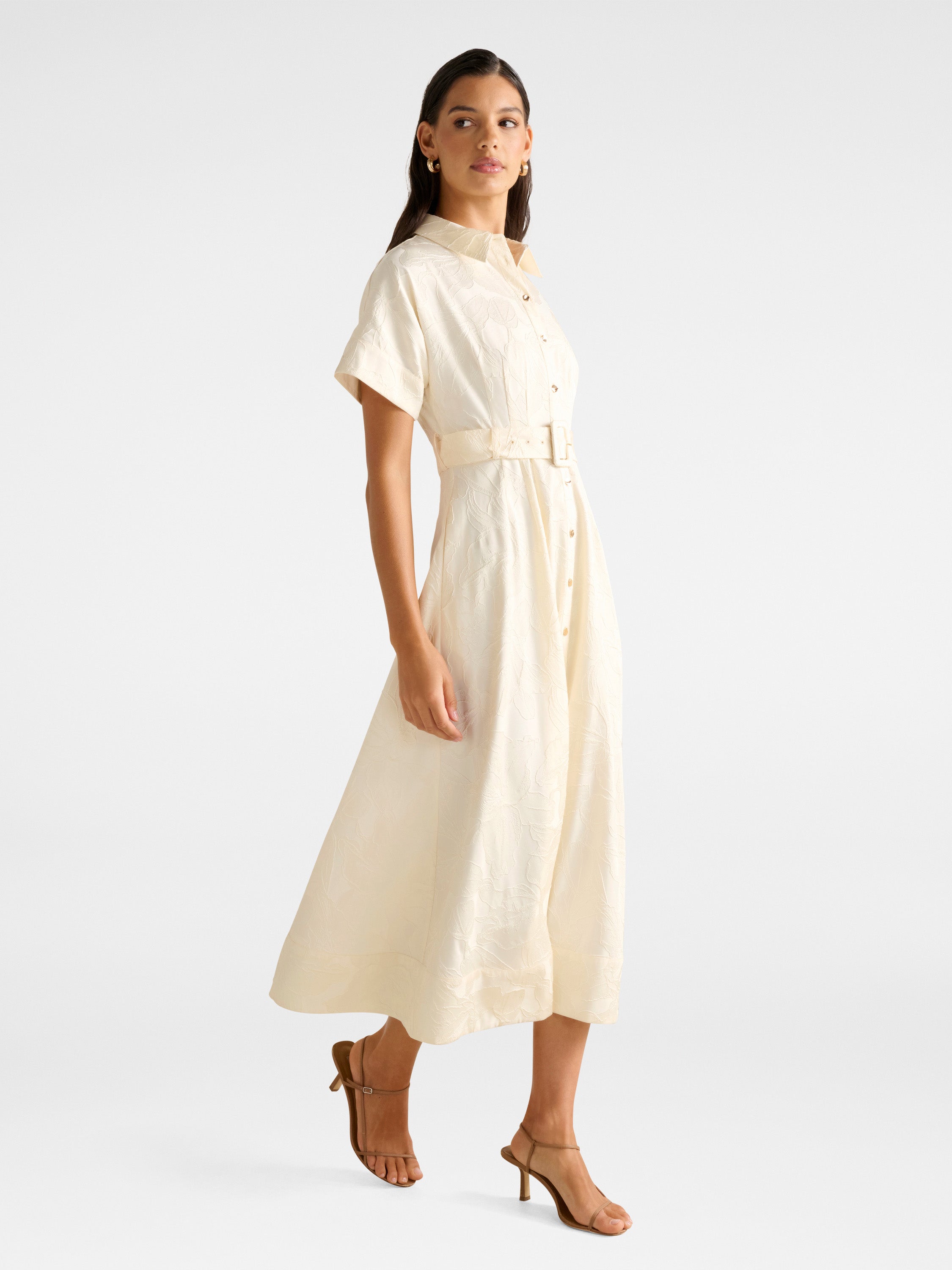 Judith Jacquard Shirt Midi Dress