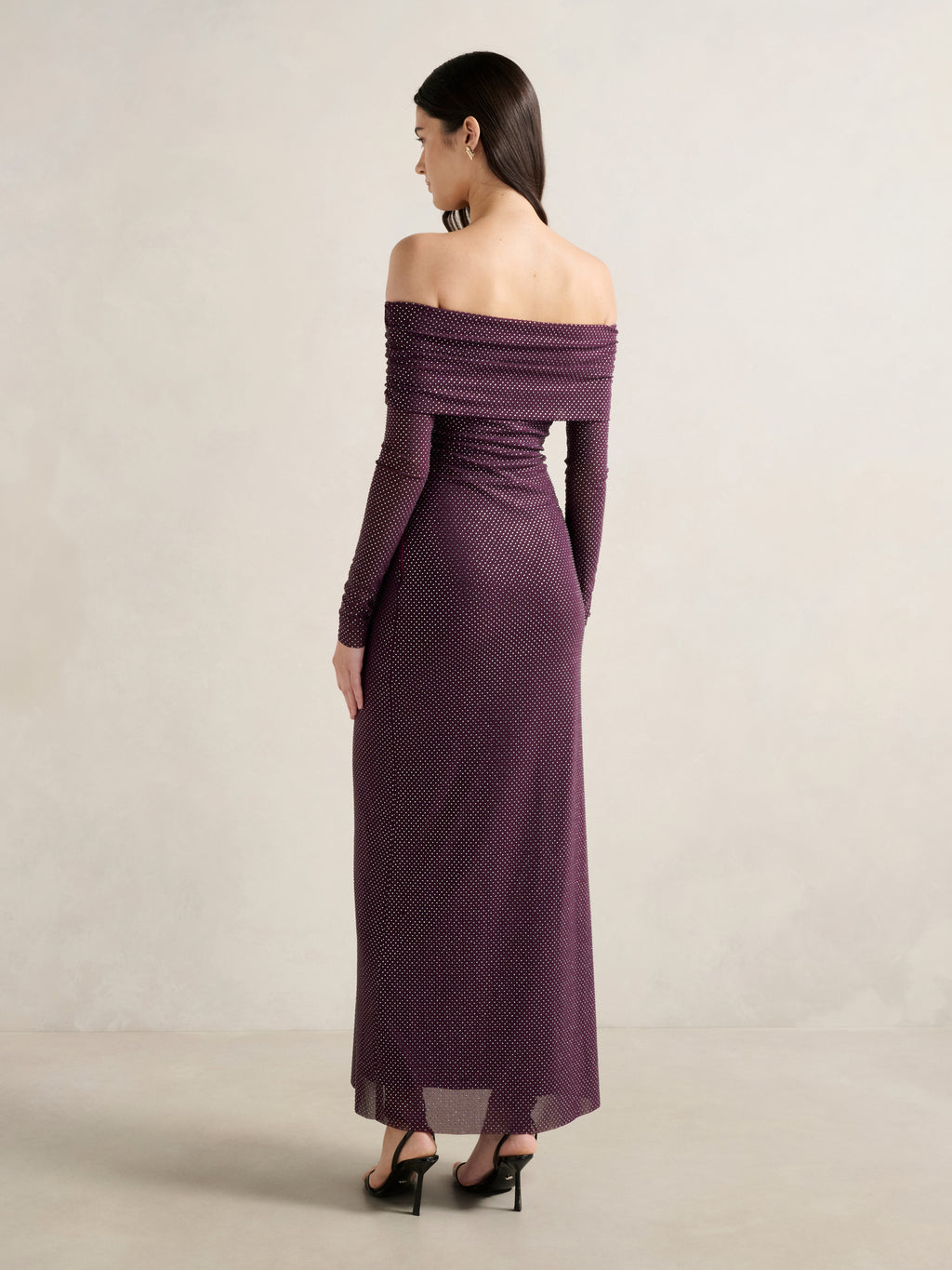 Effie Bardot Heatseal Maxi Dress