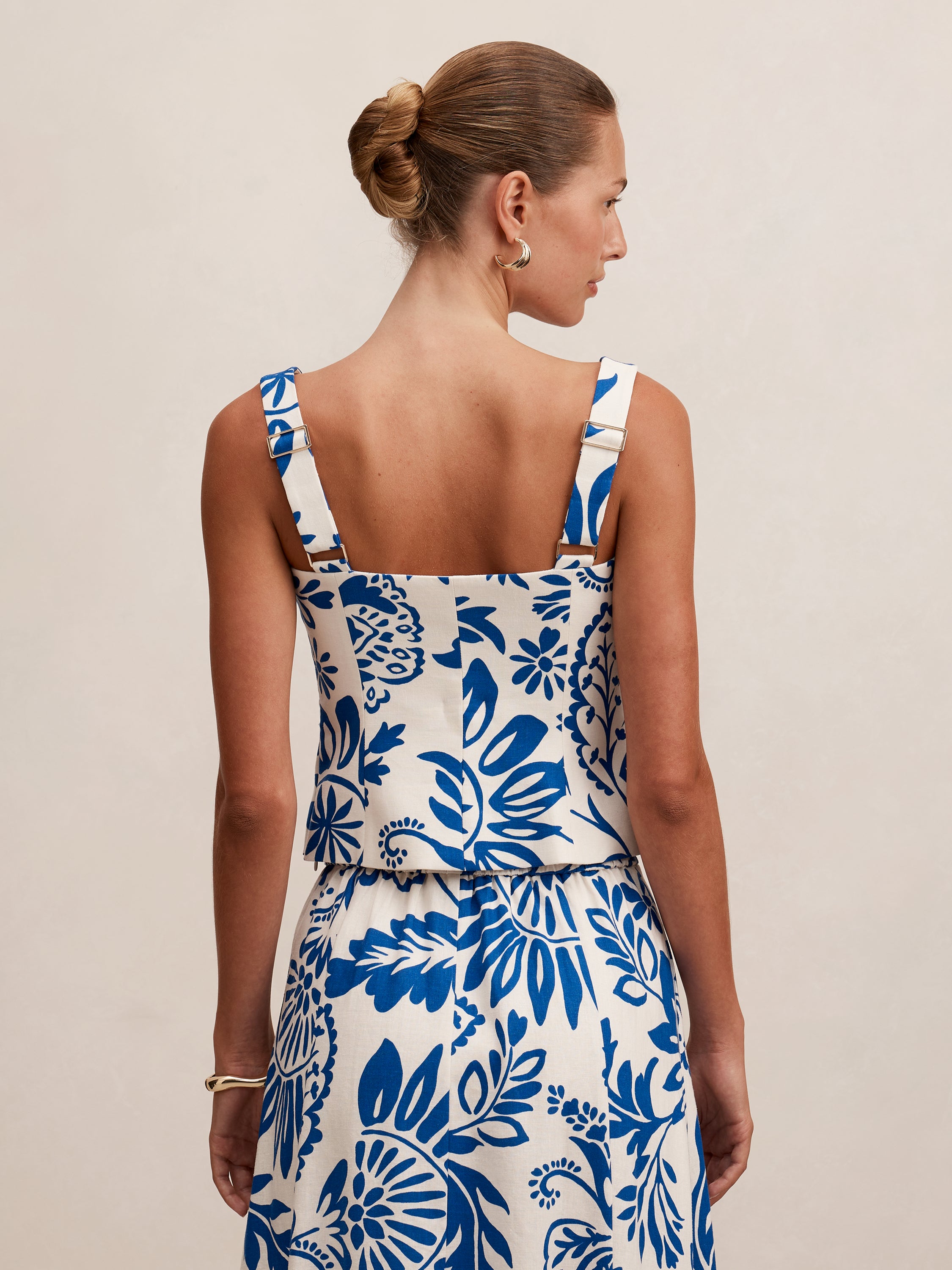 Darcy Printed Linen Top