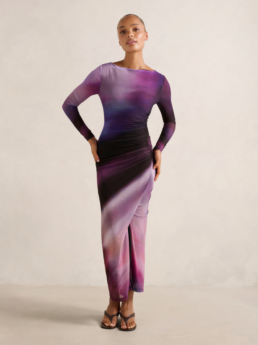 Stephanie Long Sleeved Midi Dress