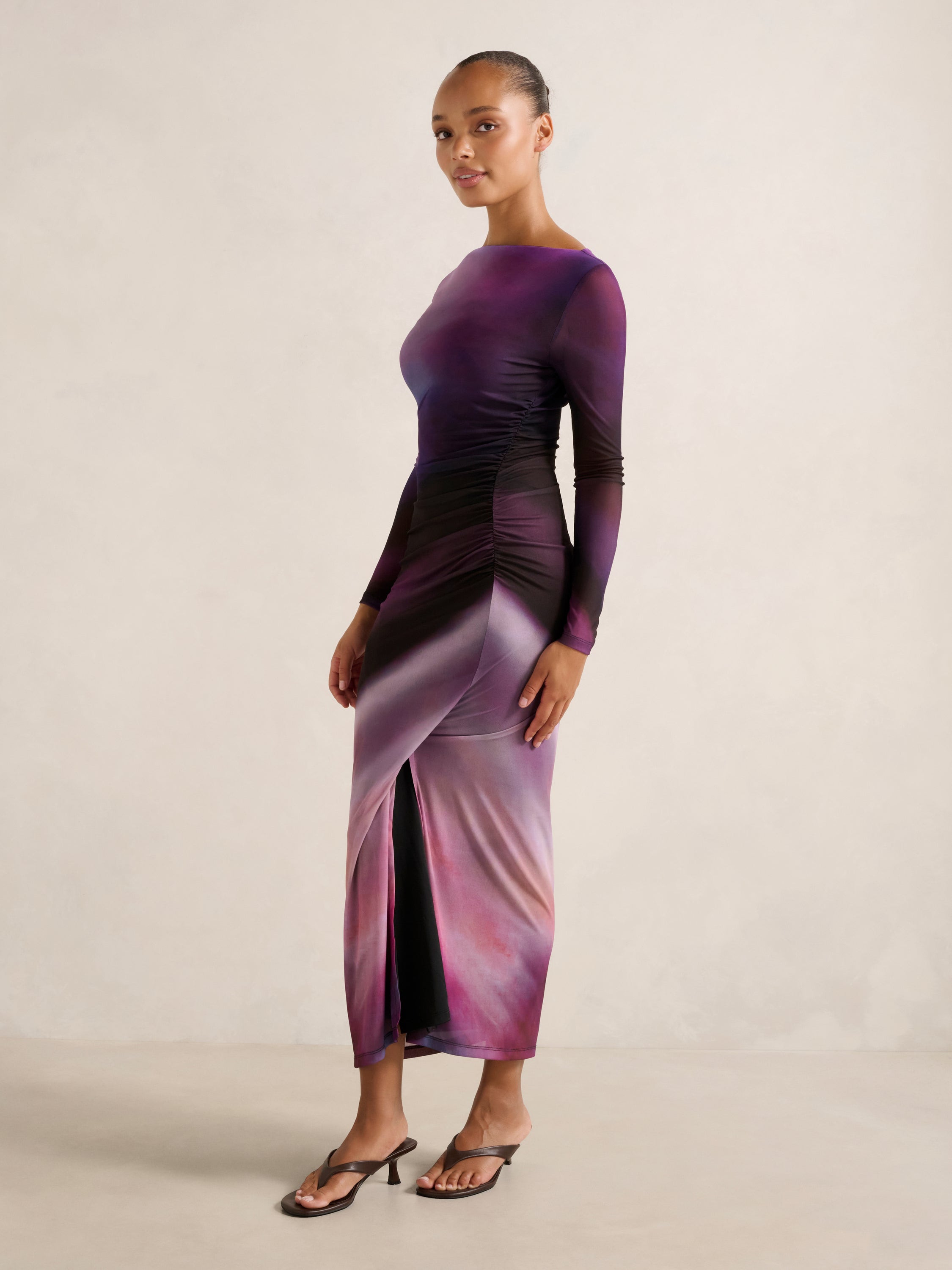 Stephanie Long Sleeved Midi Dress