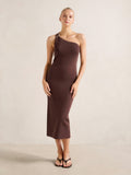 Monroe Asymmetric Knit Midi Dress
