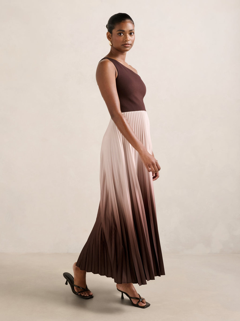 Olena Petite One Shoulder Midi Dress