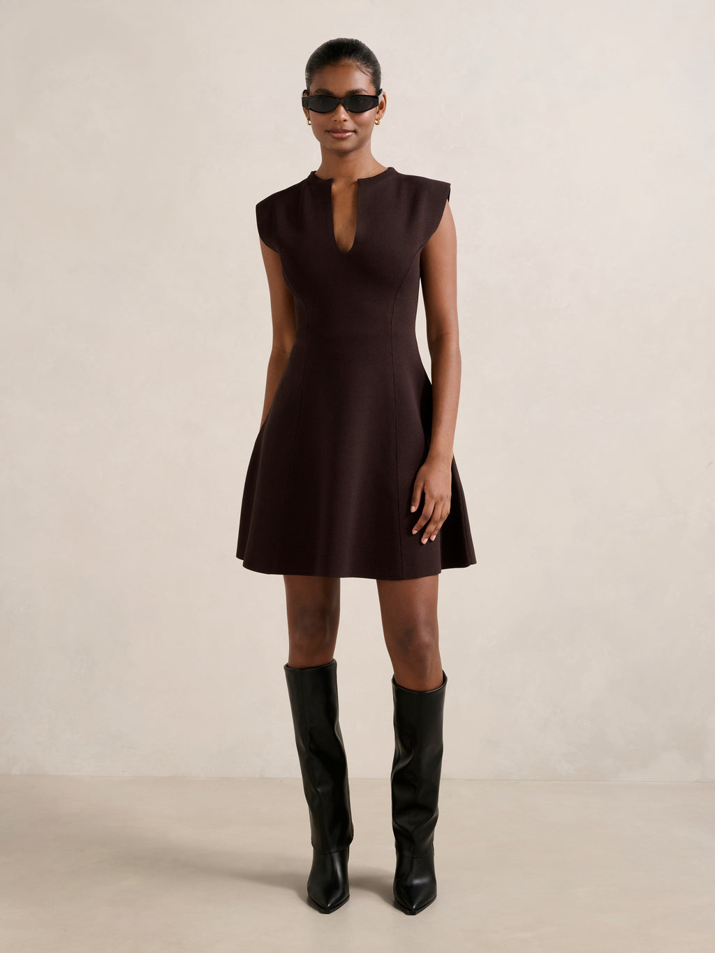 Katerina Petite Crepe Knit Mini Dress