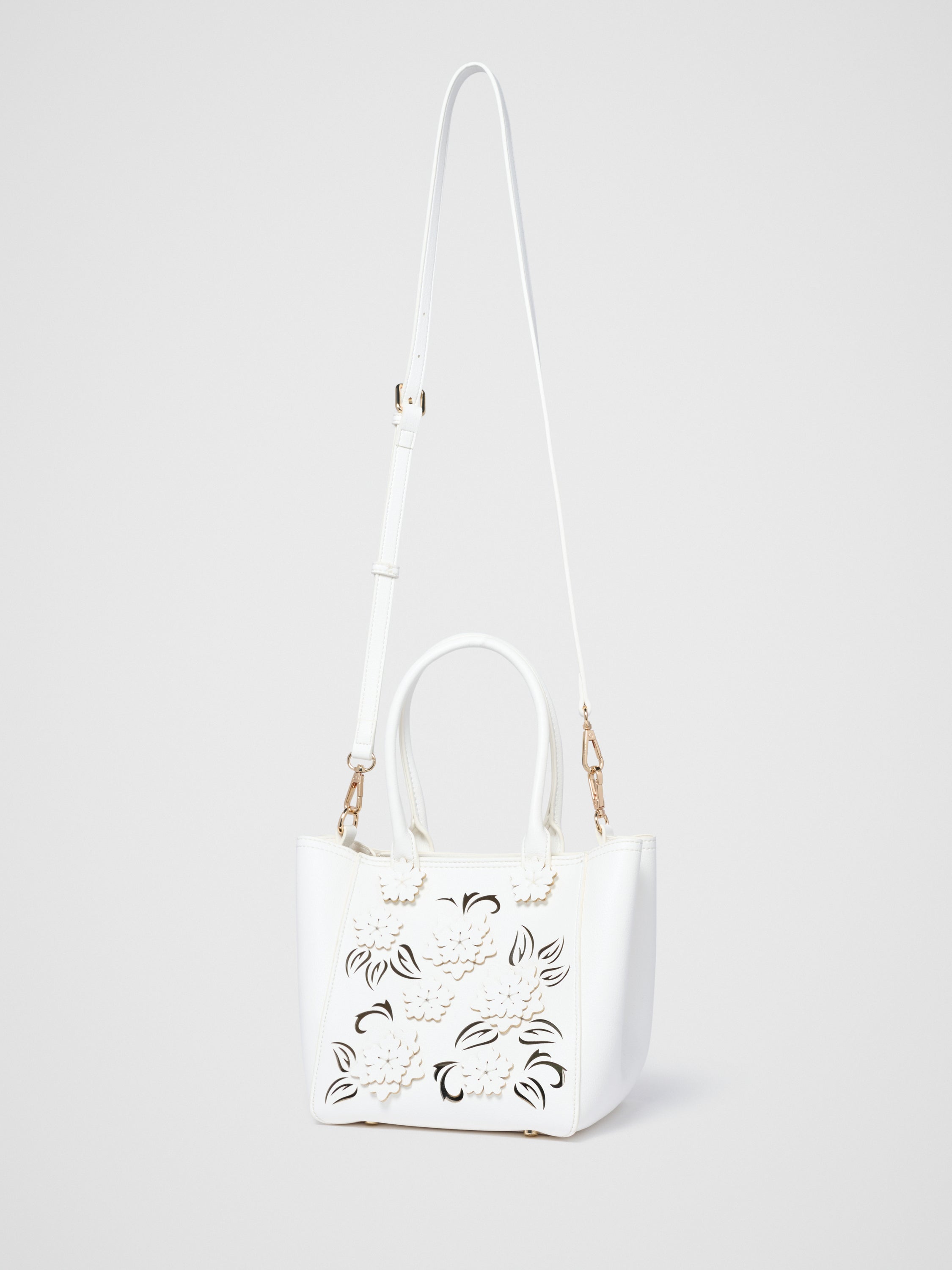 Clementine Cutout Floral Tote