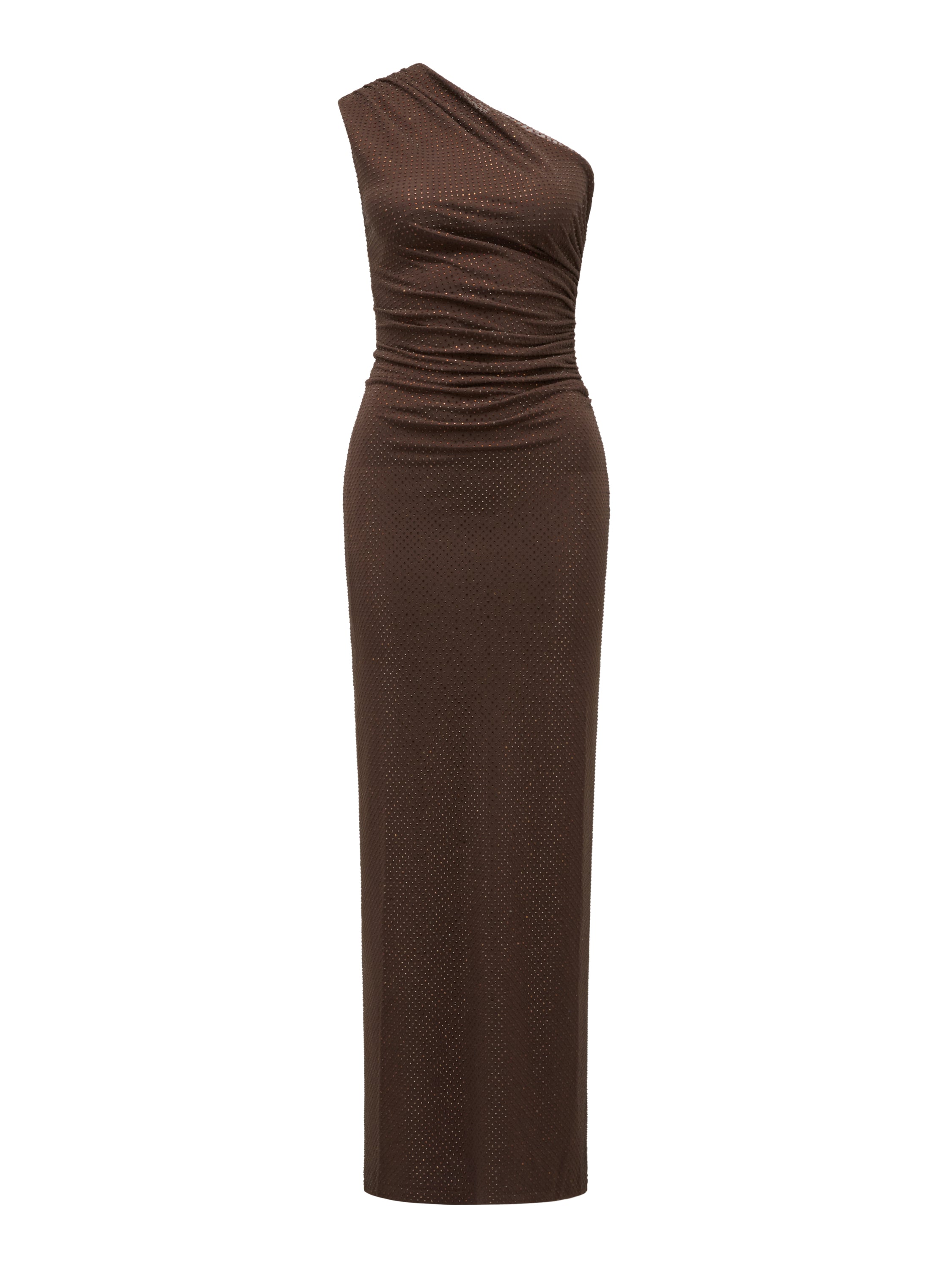Audrina One Shoulder Heatseal Maxi Dress
