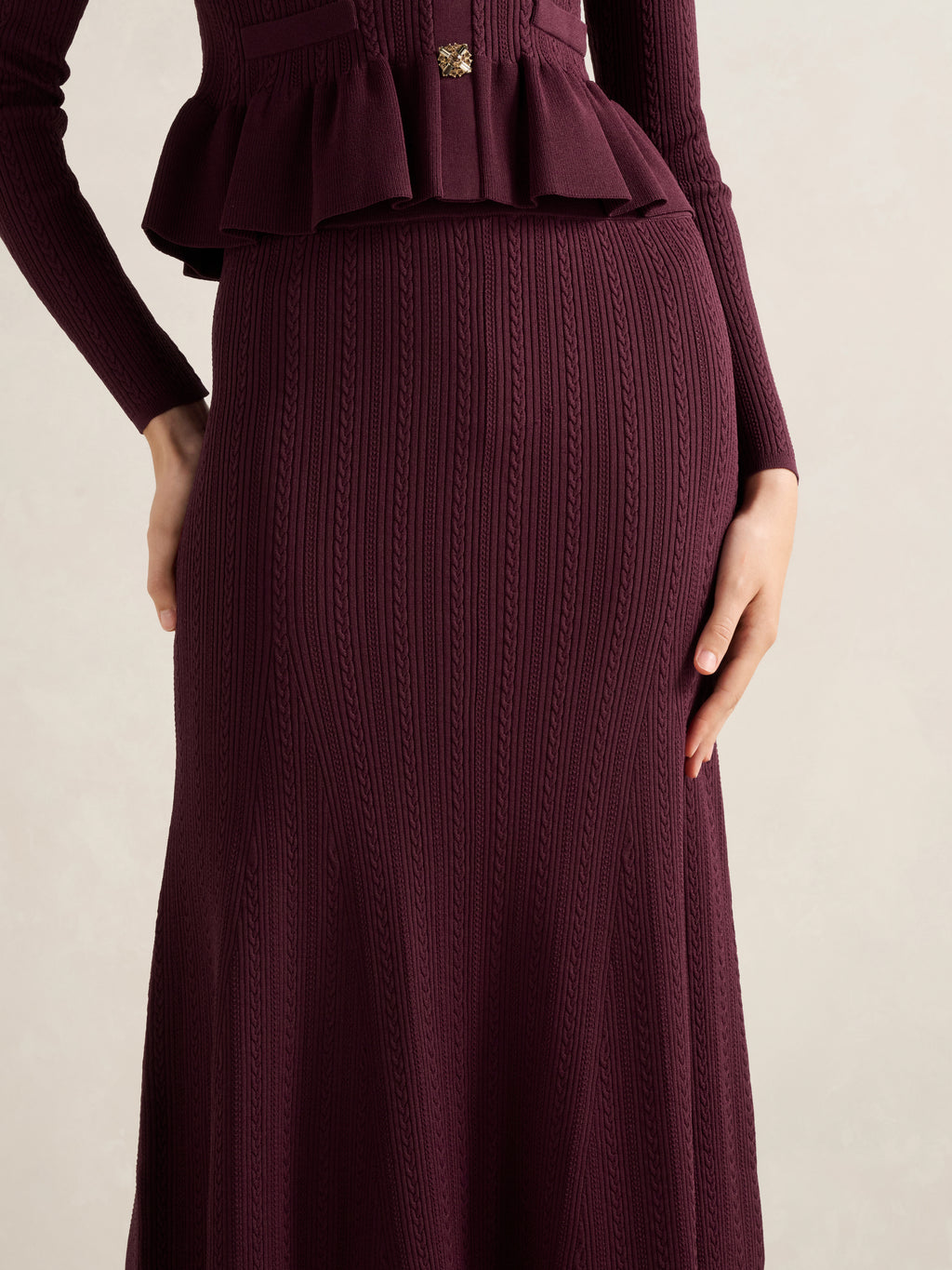 Lilia Godet Knit Midi Skirt