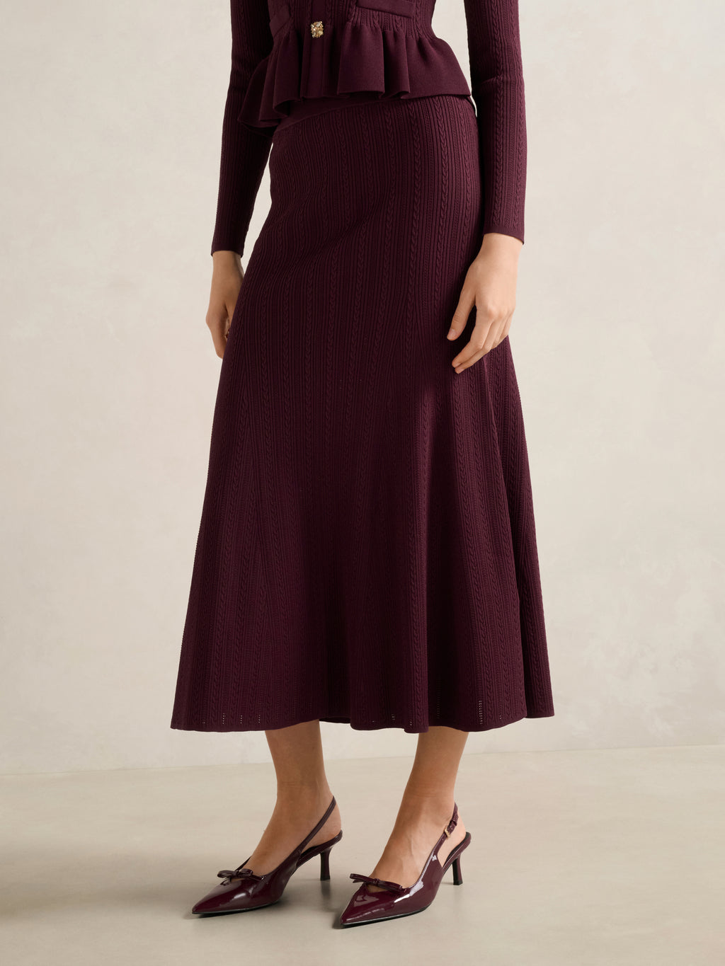 Lilia Godet Knit Midi Skirt