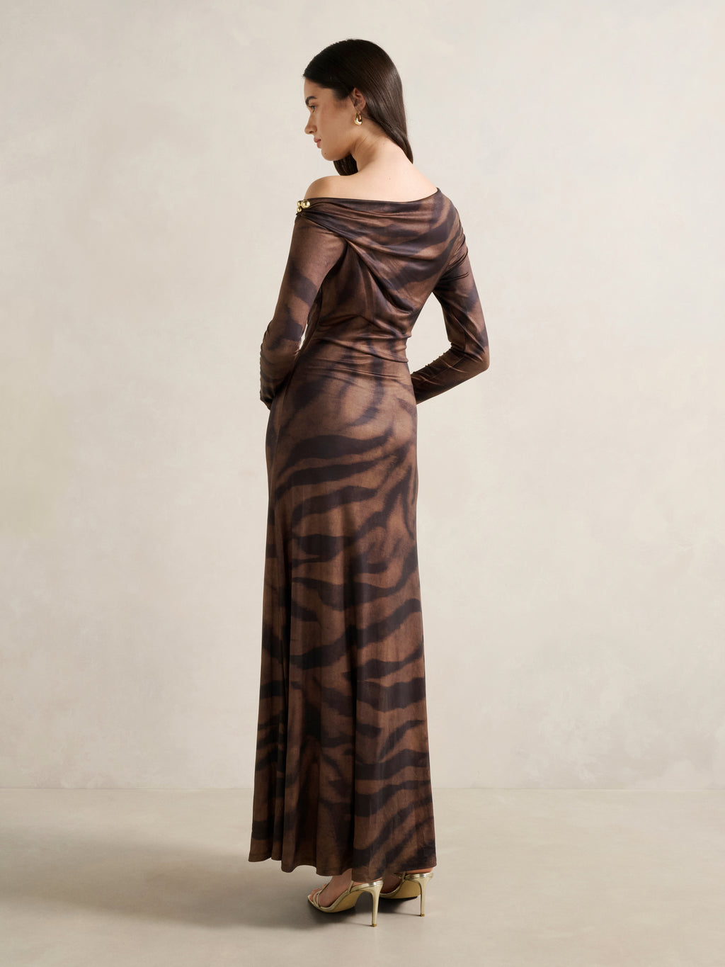 Aimee One Shoulder Print Maxi Dress