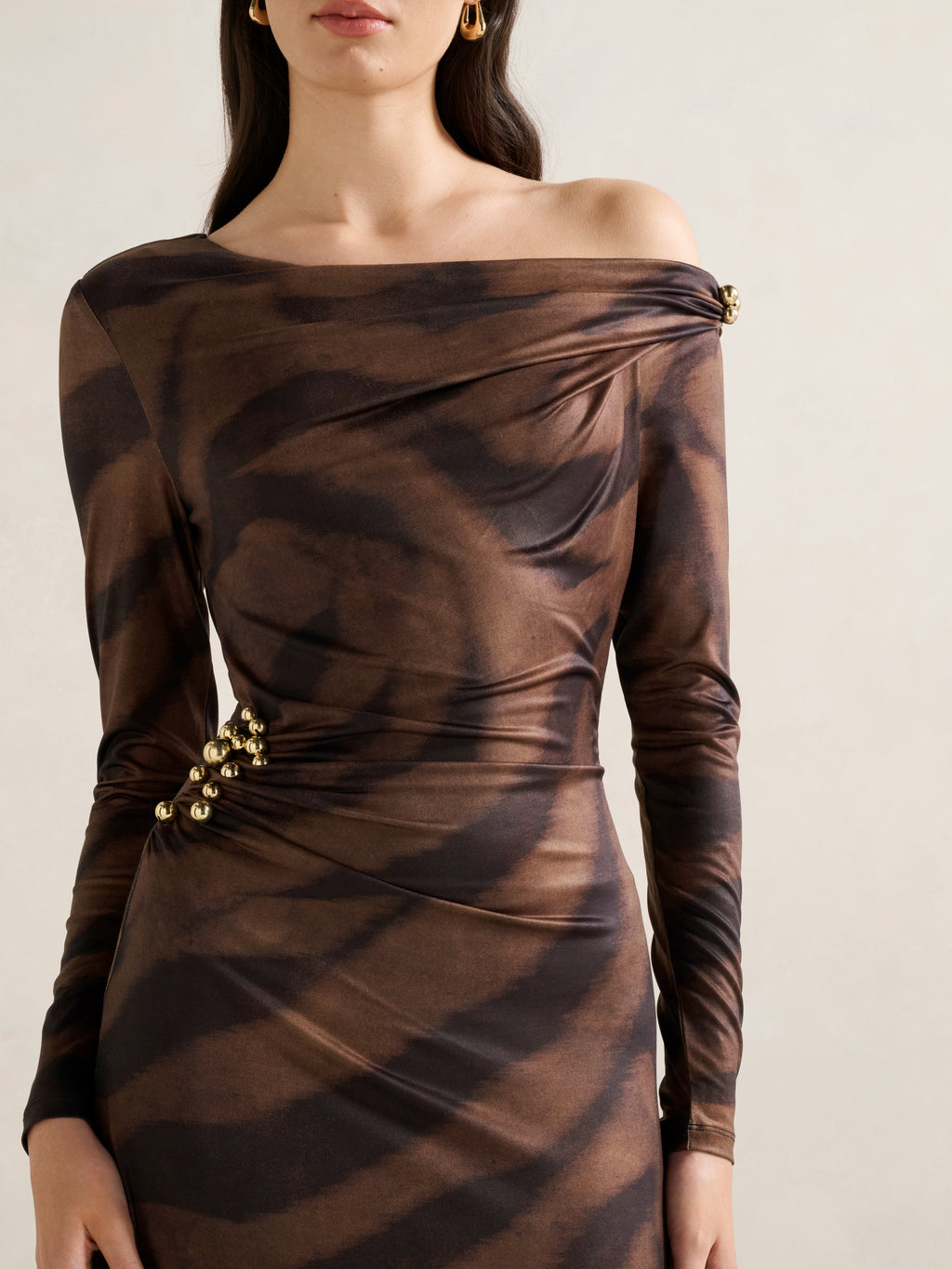 Aimee One Shoulder Print Maxi Dress