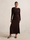 Brittany Petite Mesh Midi Dress