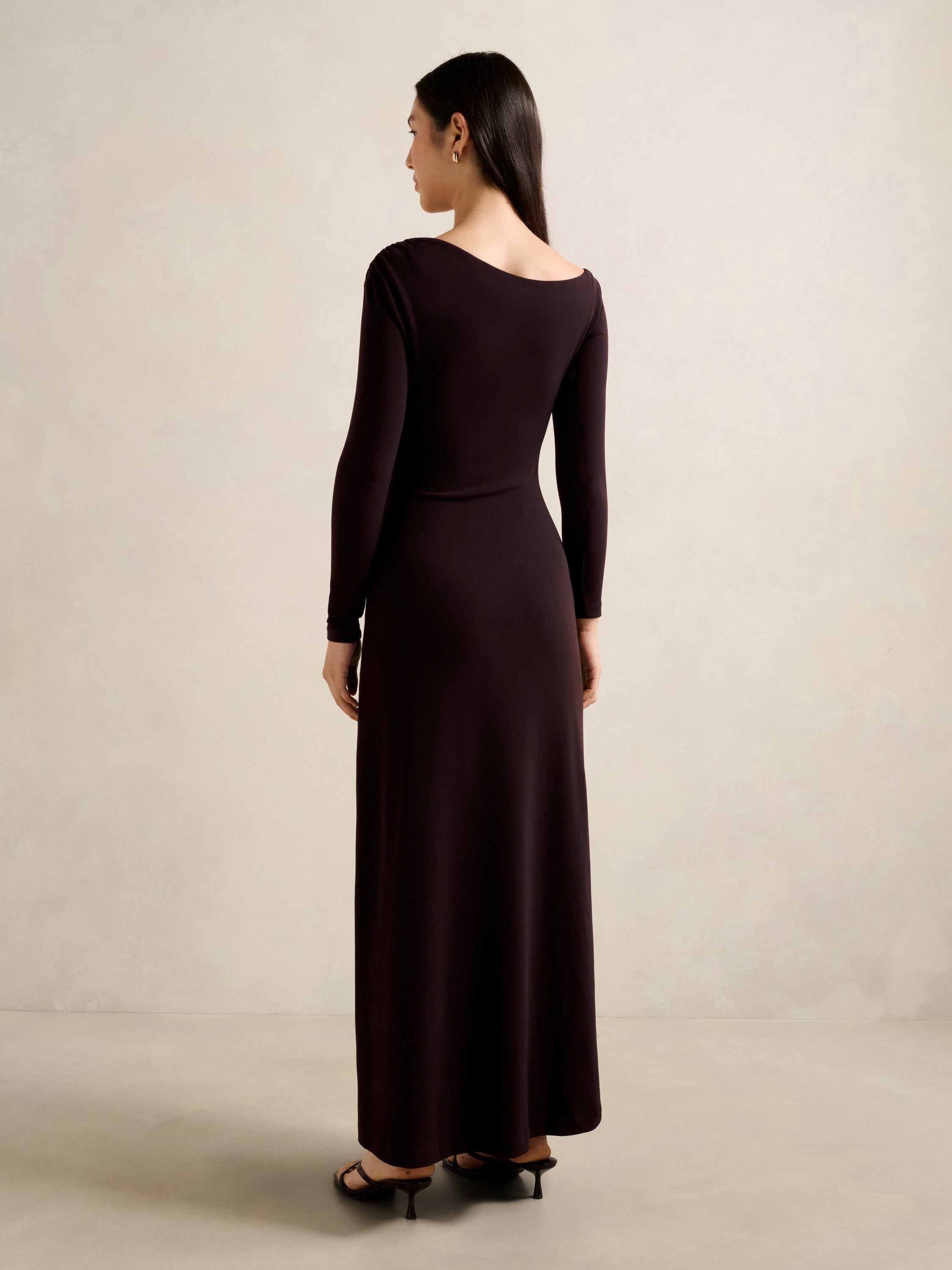 Maya Long Sleeve Ruffle Maxi Dress