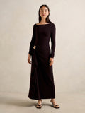 Maya Long Sleeve Ruffle Maxi Dress