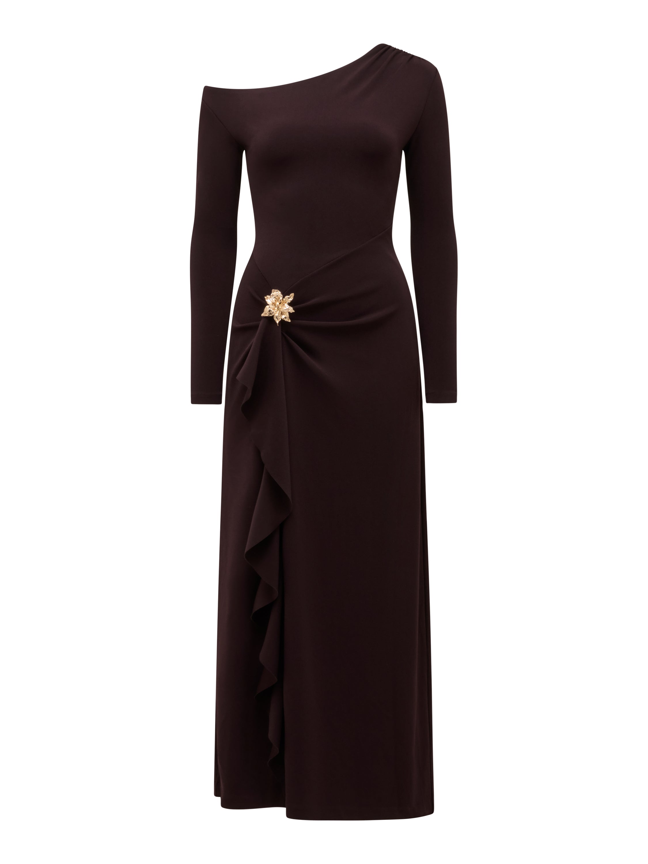 Maya Long Sleeve Ruffle Maxi Dress
