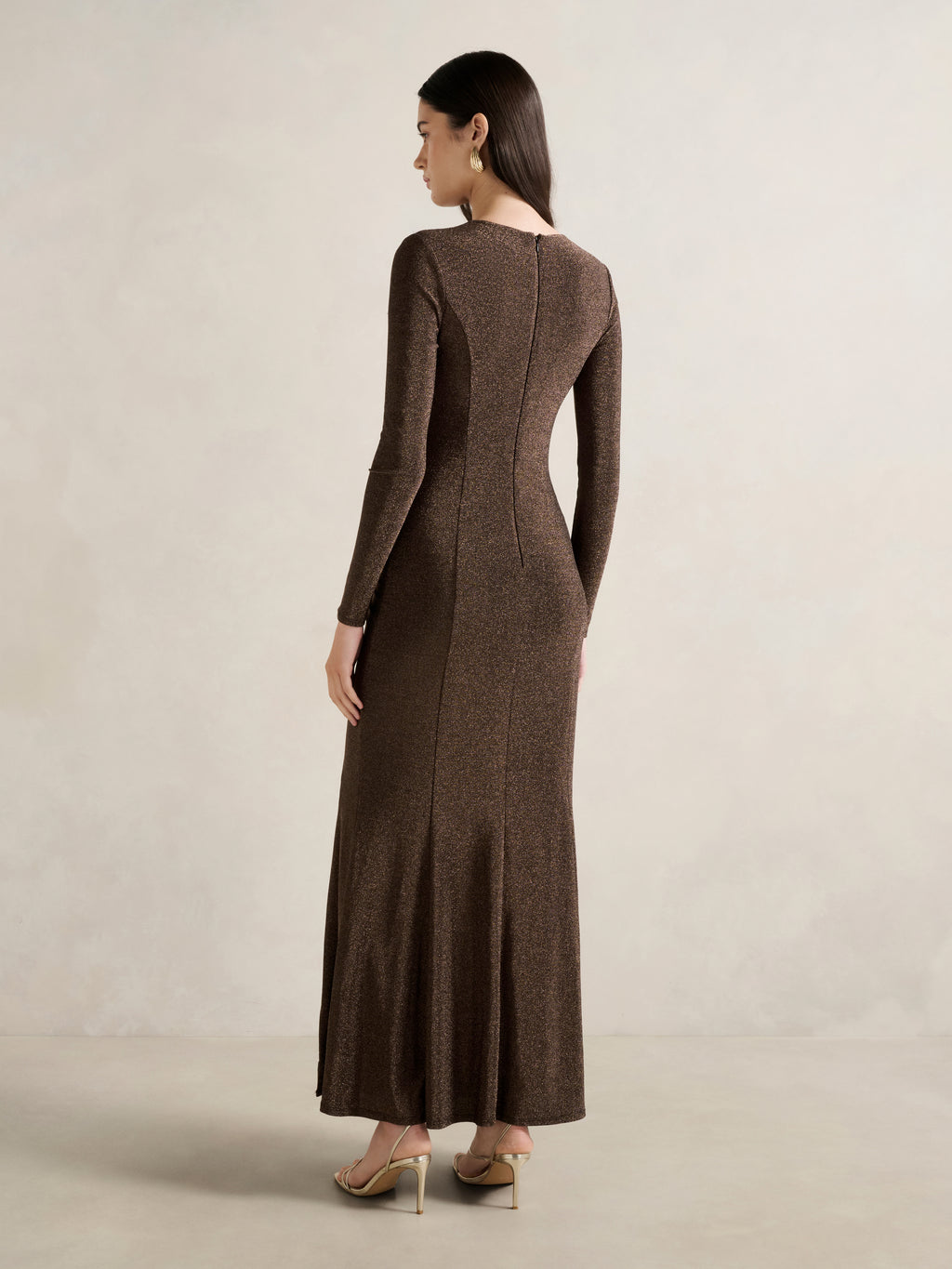 Farrah Glitter Draped Maxi