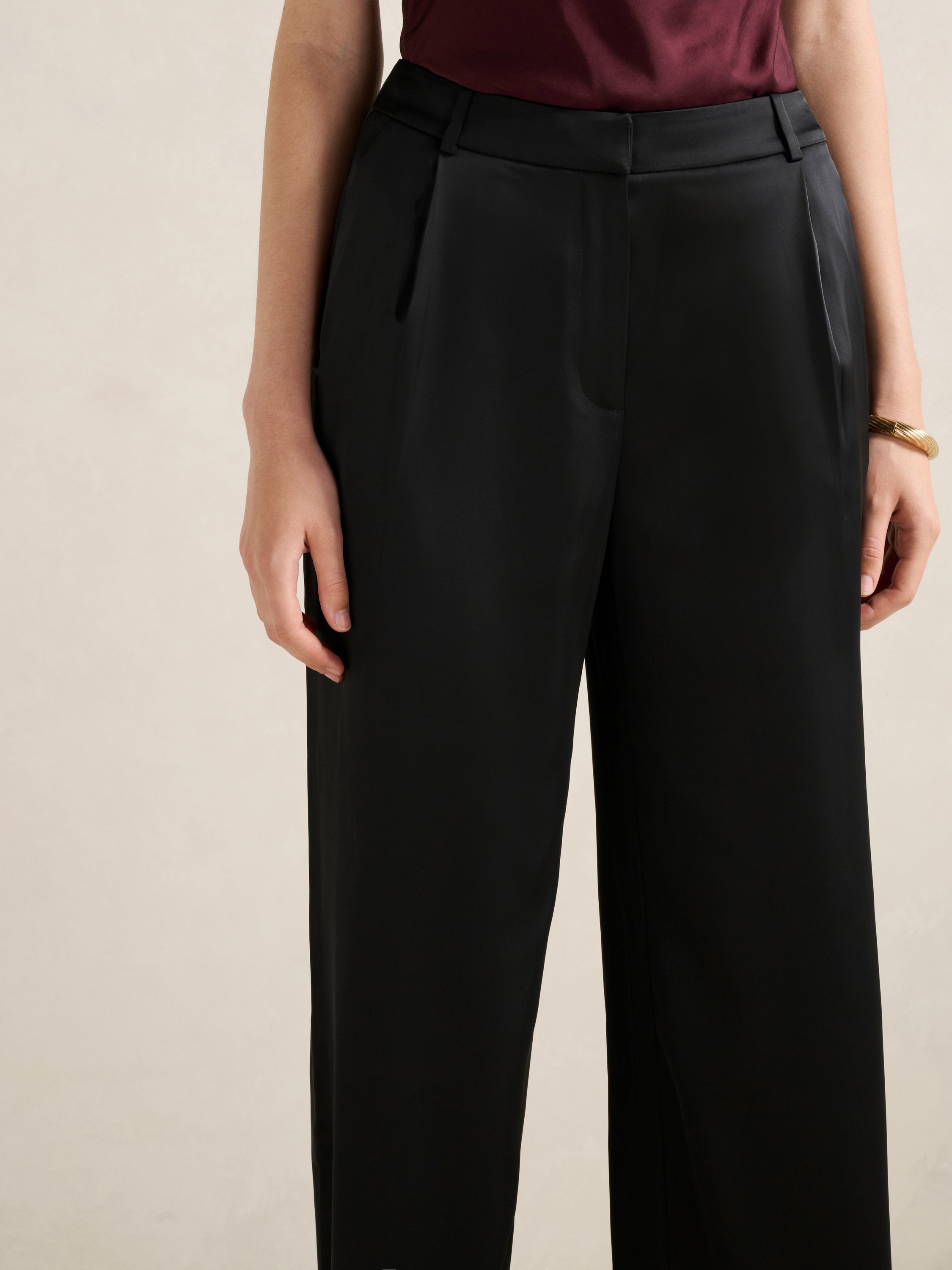 Solana Satin Wide Leg Pant