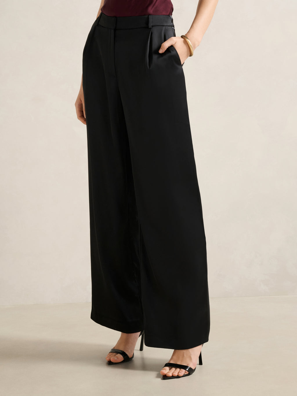 Solana Satin Wide Leg Pant