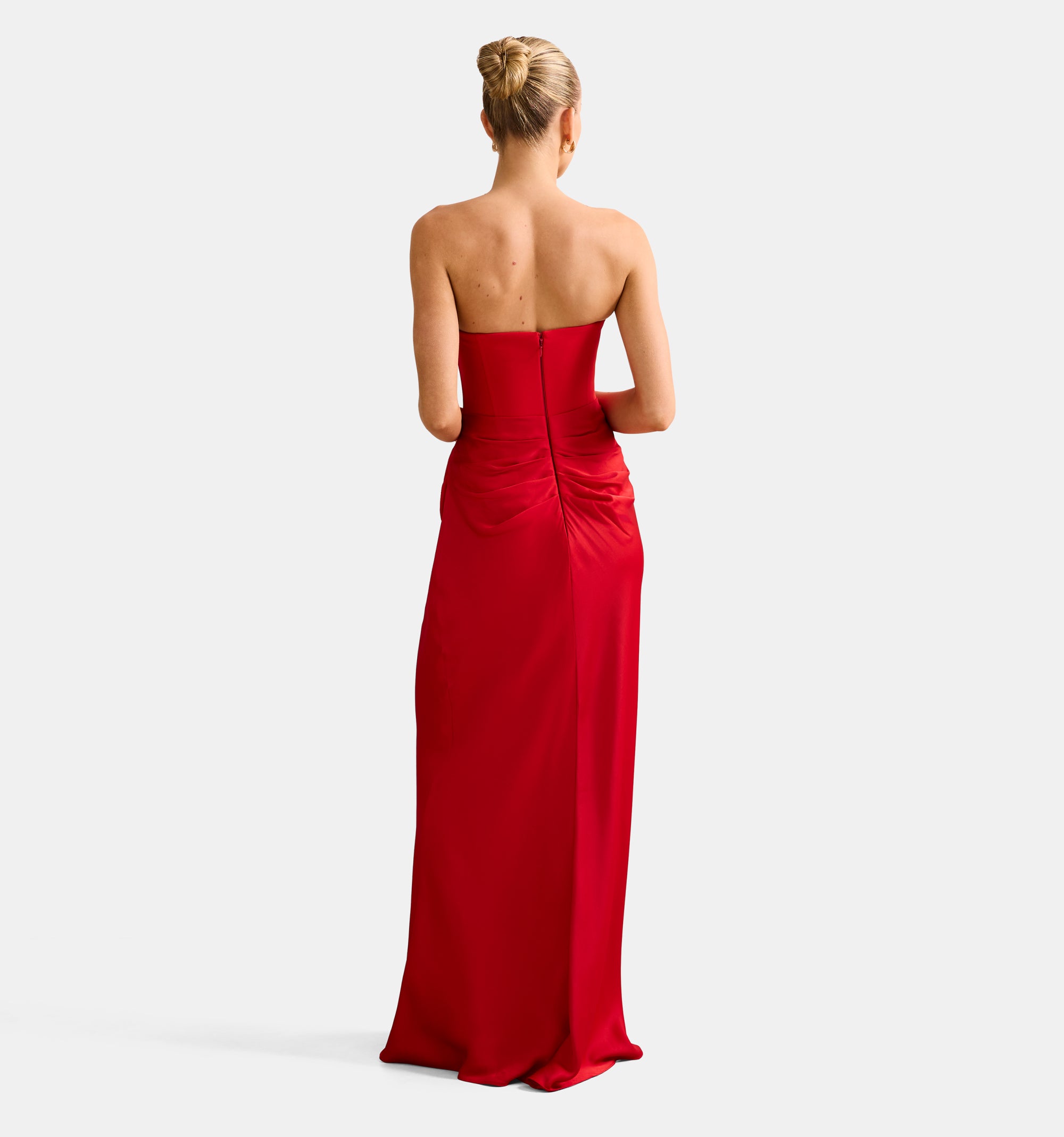 Isra Drape Strapless Maxi Dress