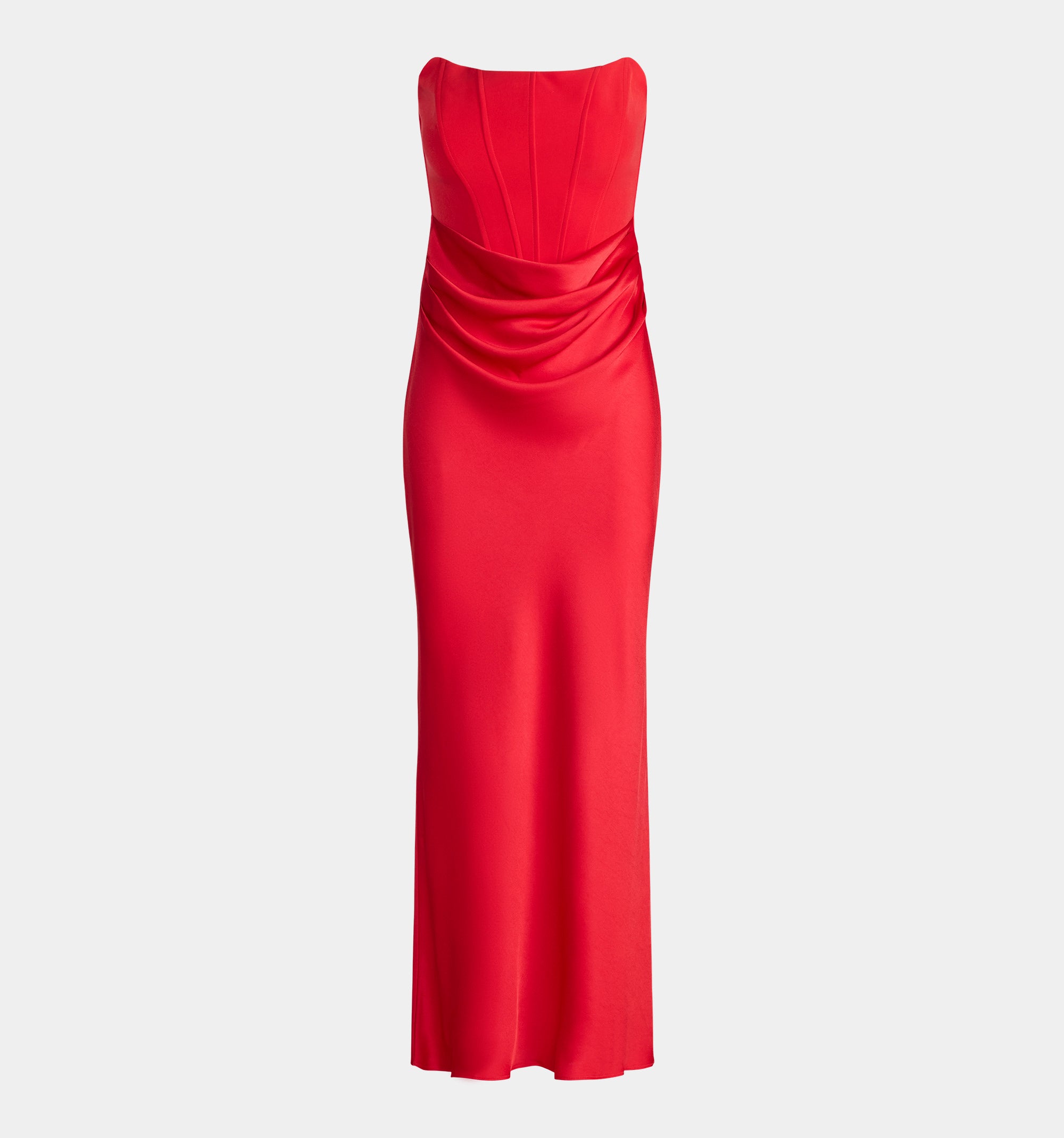 Isra Drape Strapless Maxi Dress