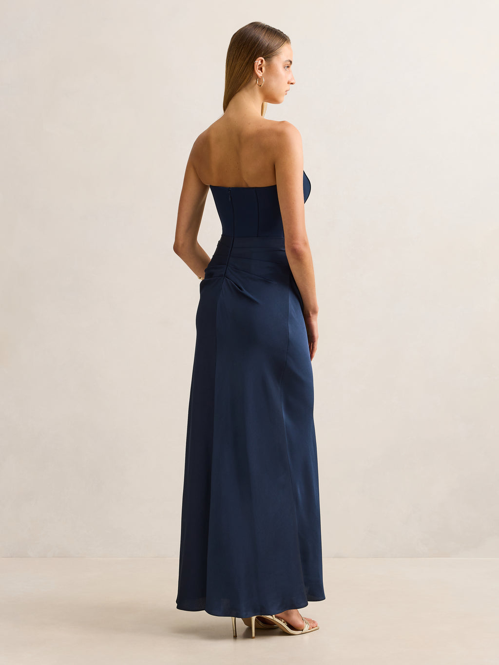 Isra Drape Strapless Maxi Dress