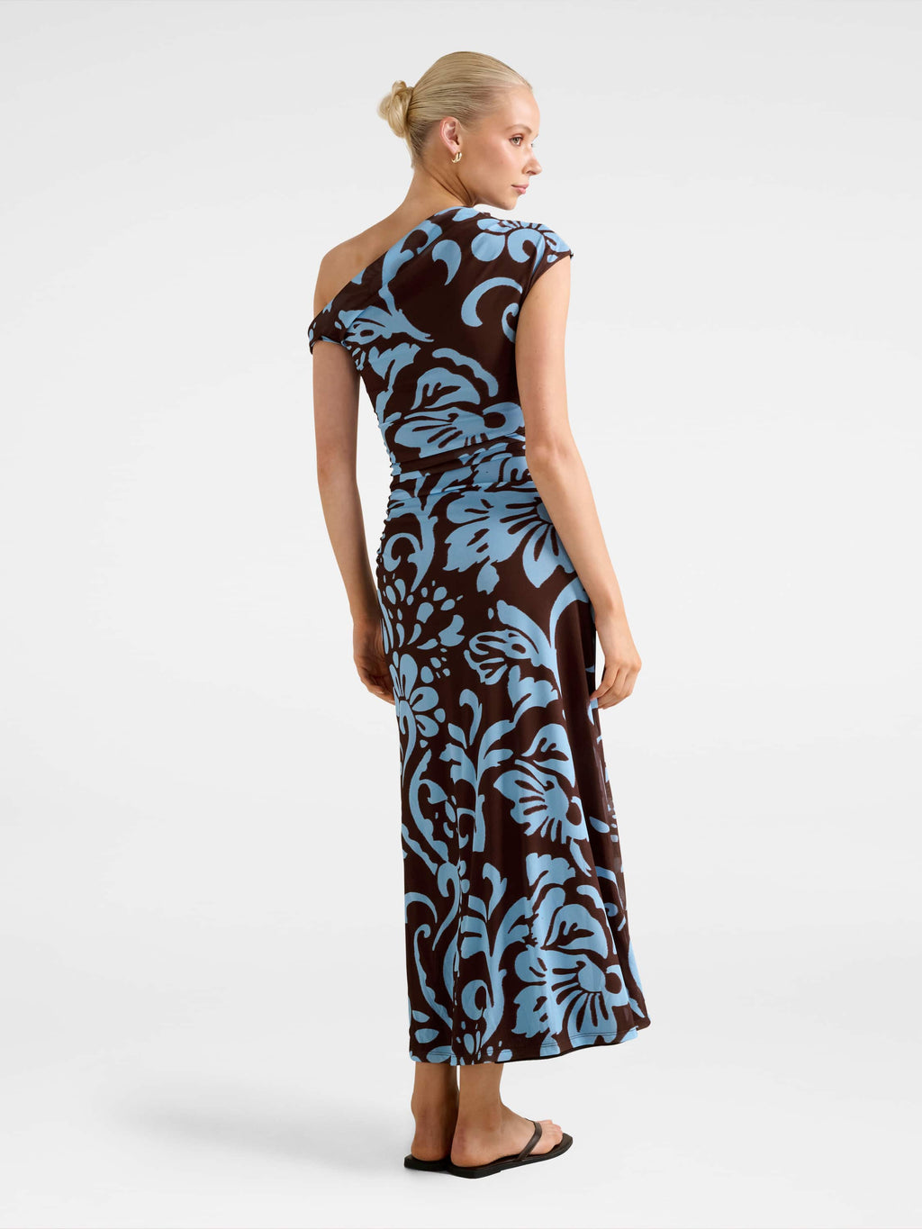 Paris Draped Mesh Midi Dress