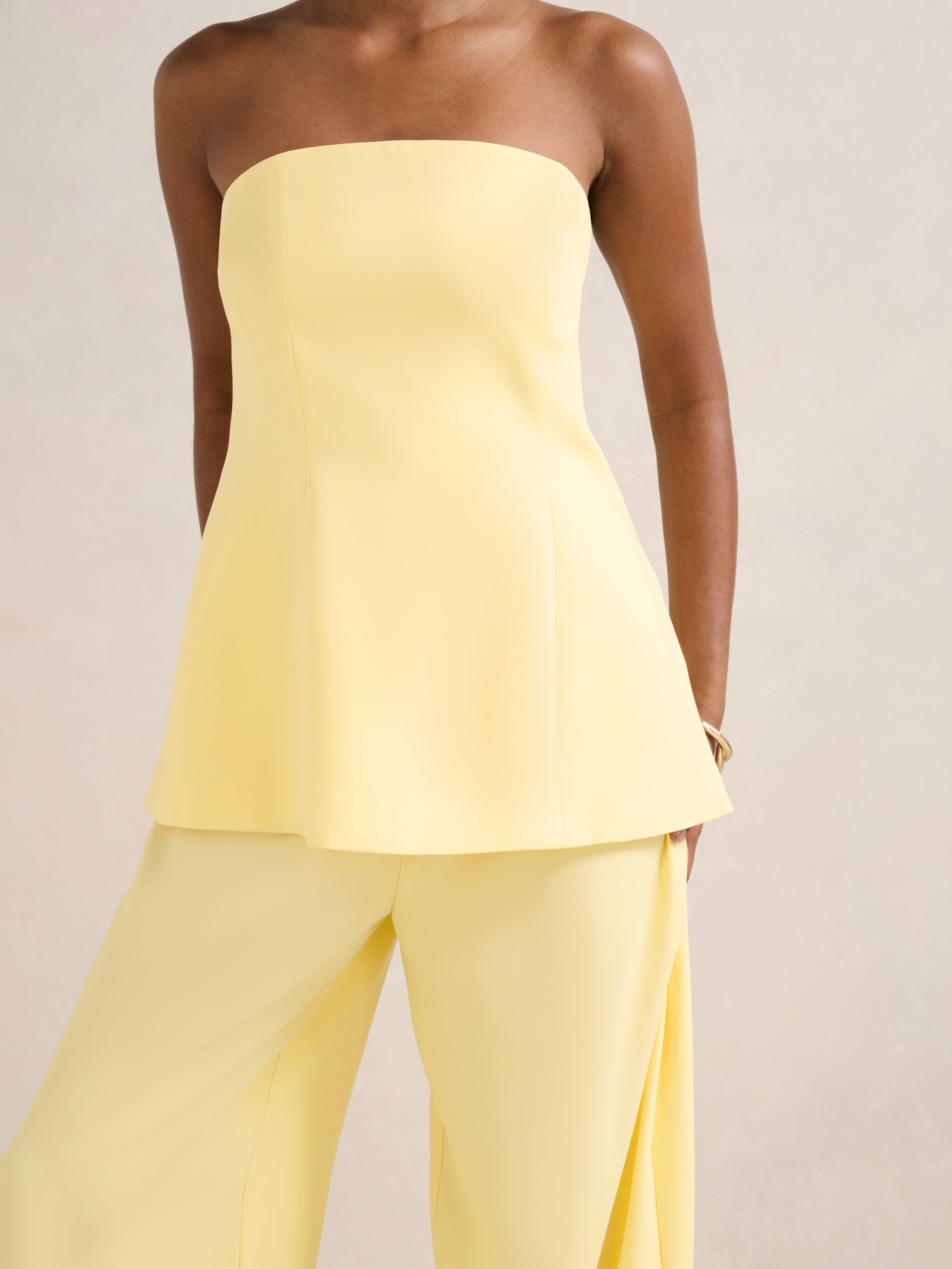 Evelyn Petite Elastic Wide Leg Pant