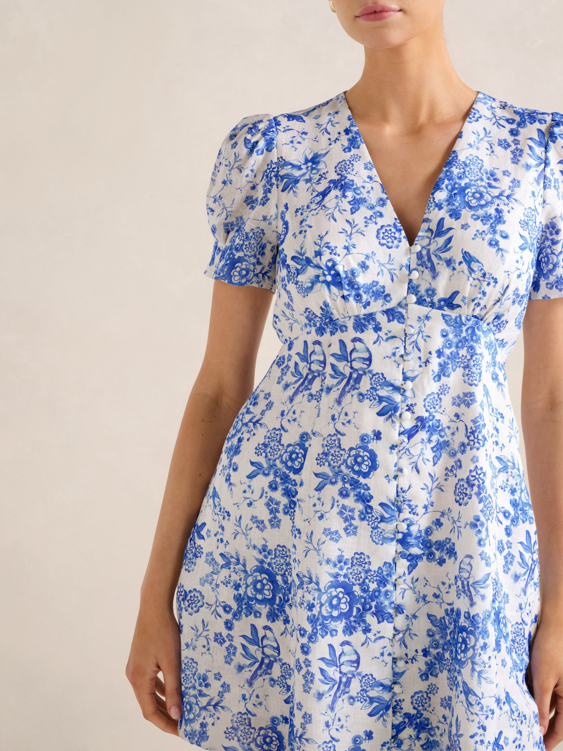 Saffron Linen Mini Dress