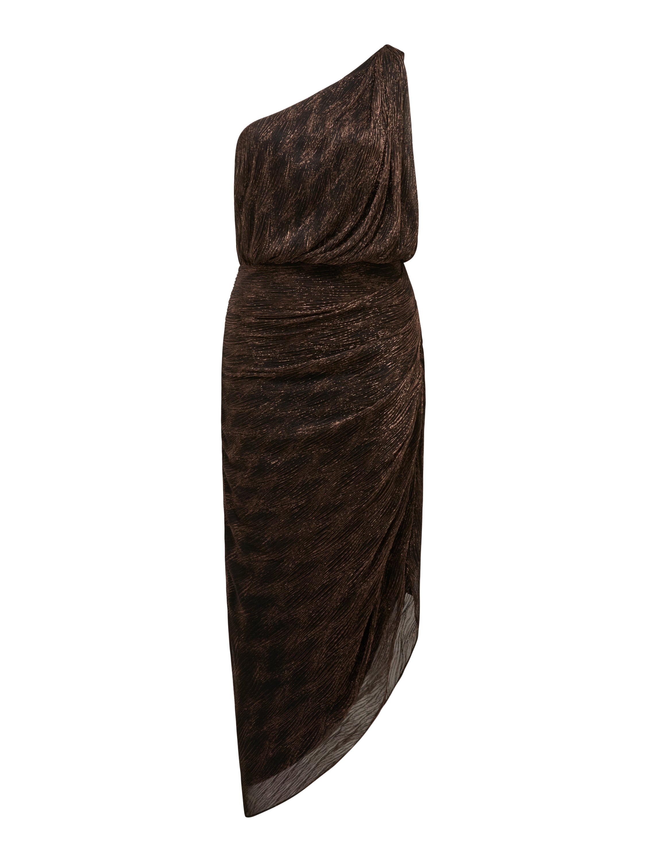 Cassidy One Shoulder Plisse Midi Dress