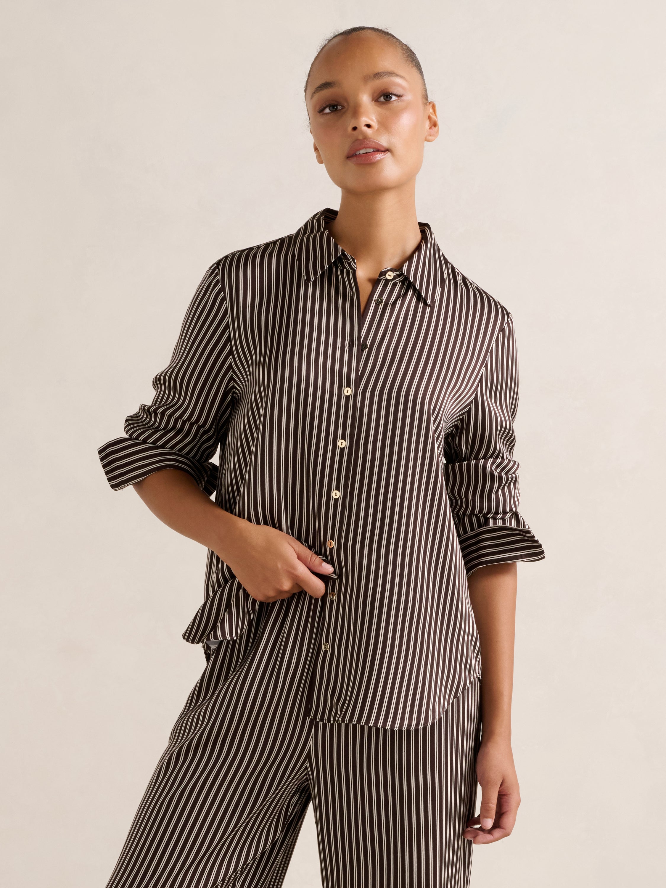 Lydia Oversized Satin Shirt