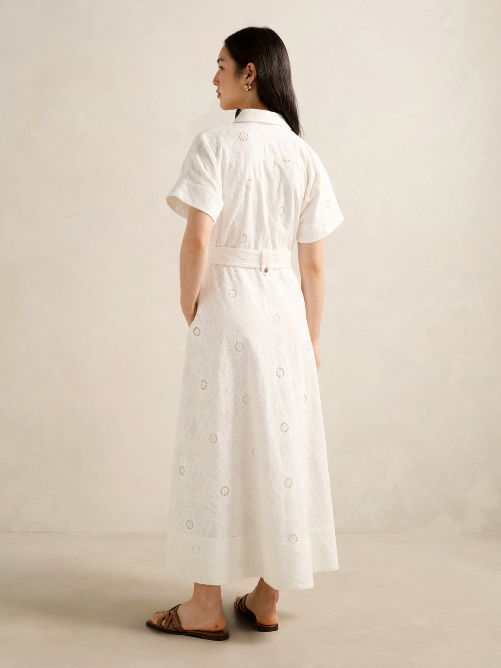 Valeria Broderie Midi Dress