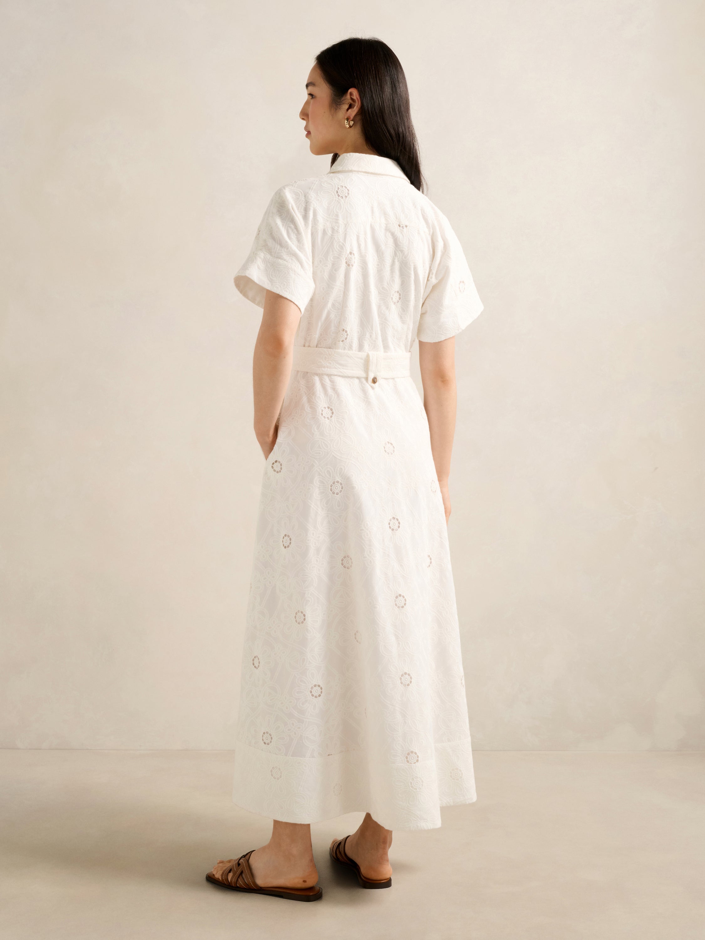 Valeria Broderie Midi Dress