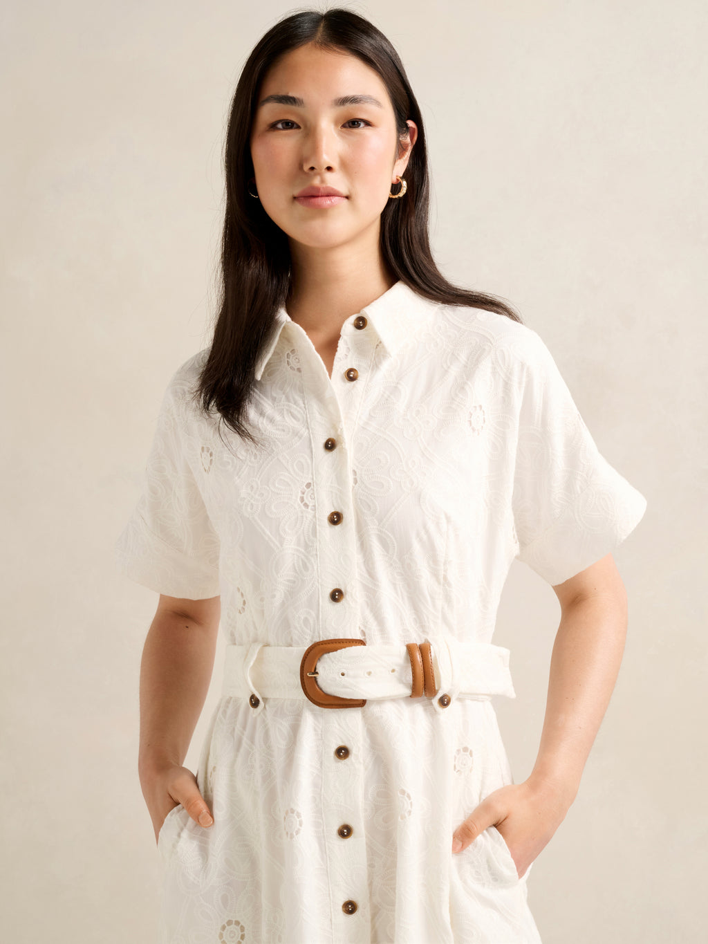Valeria Broderie Midi Dress