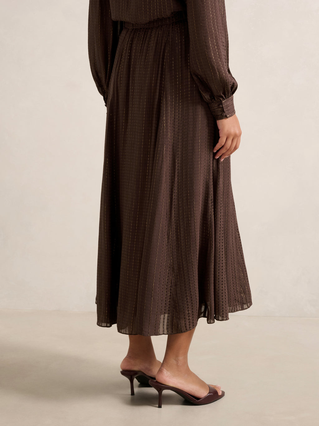 Preslee Godet Midi Skirt