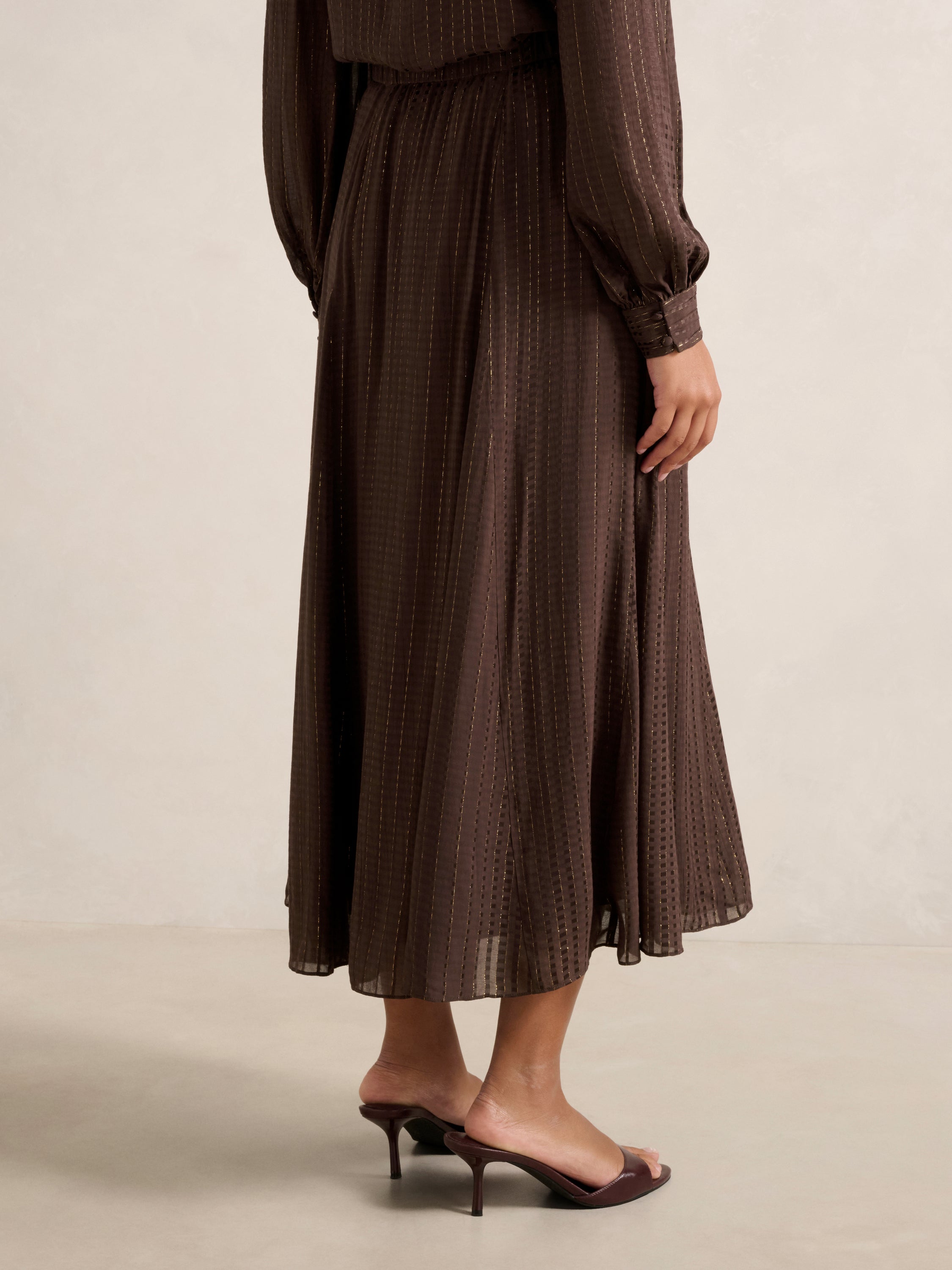 Preslee Godet Midi Skirt
