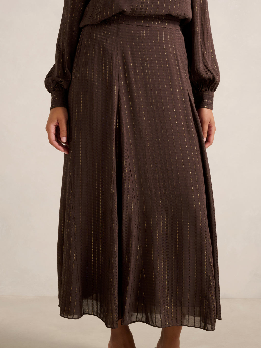 Preslee Godet Midi Skirt