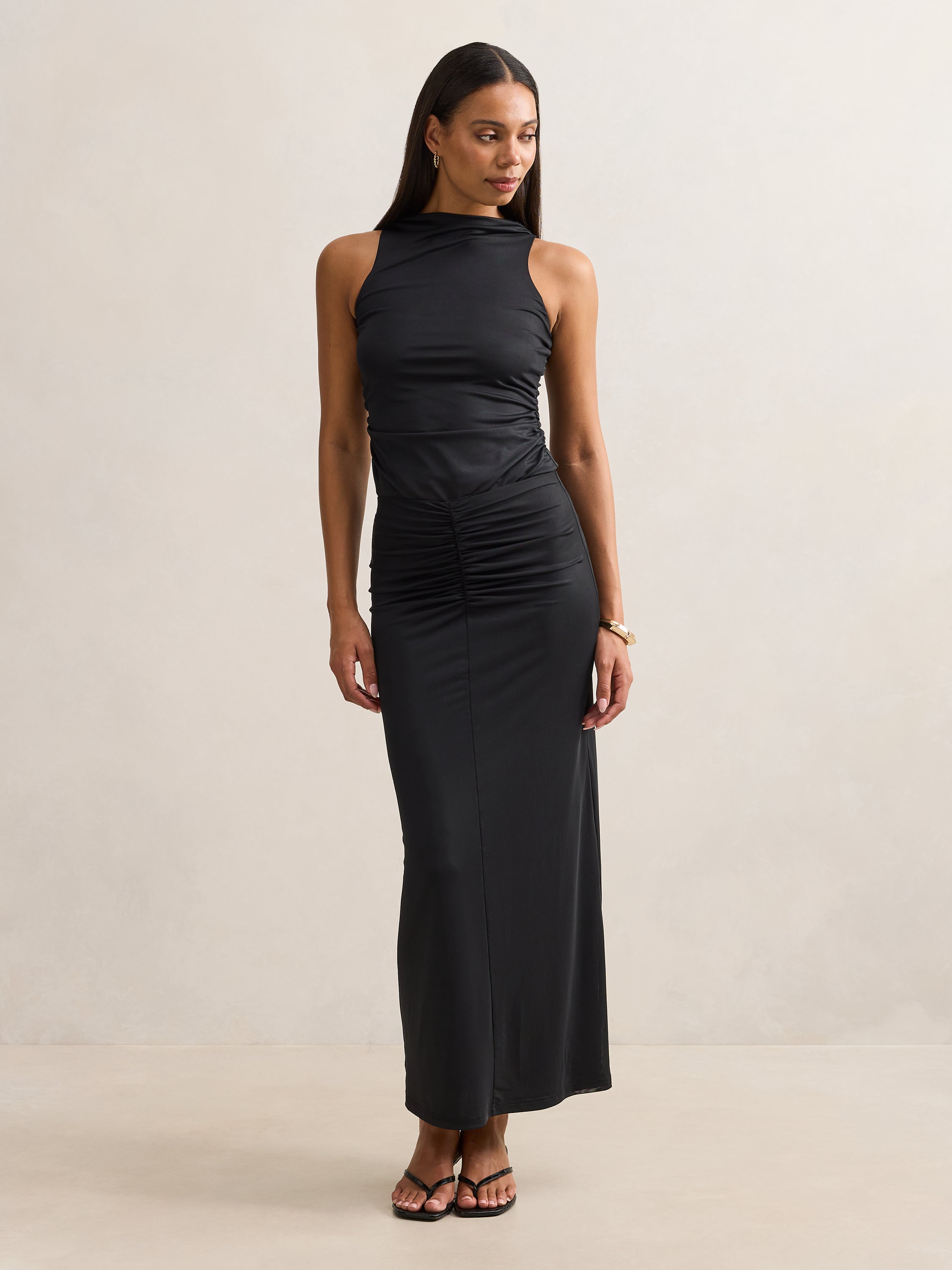 Savannah Ruched Mesh Top