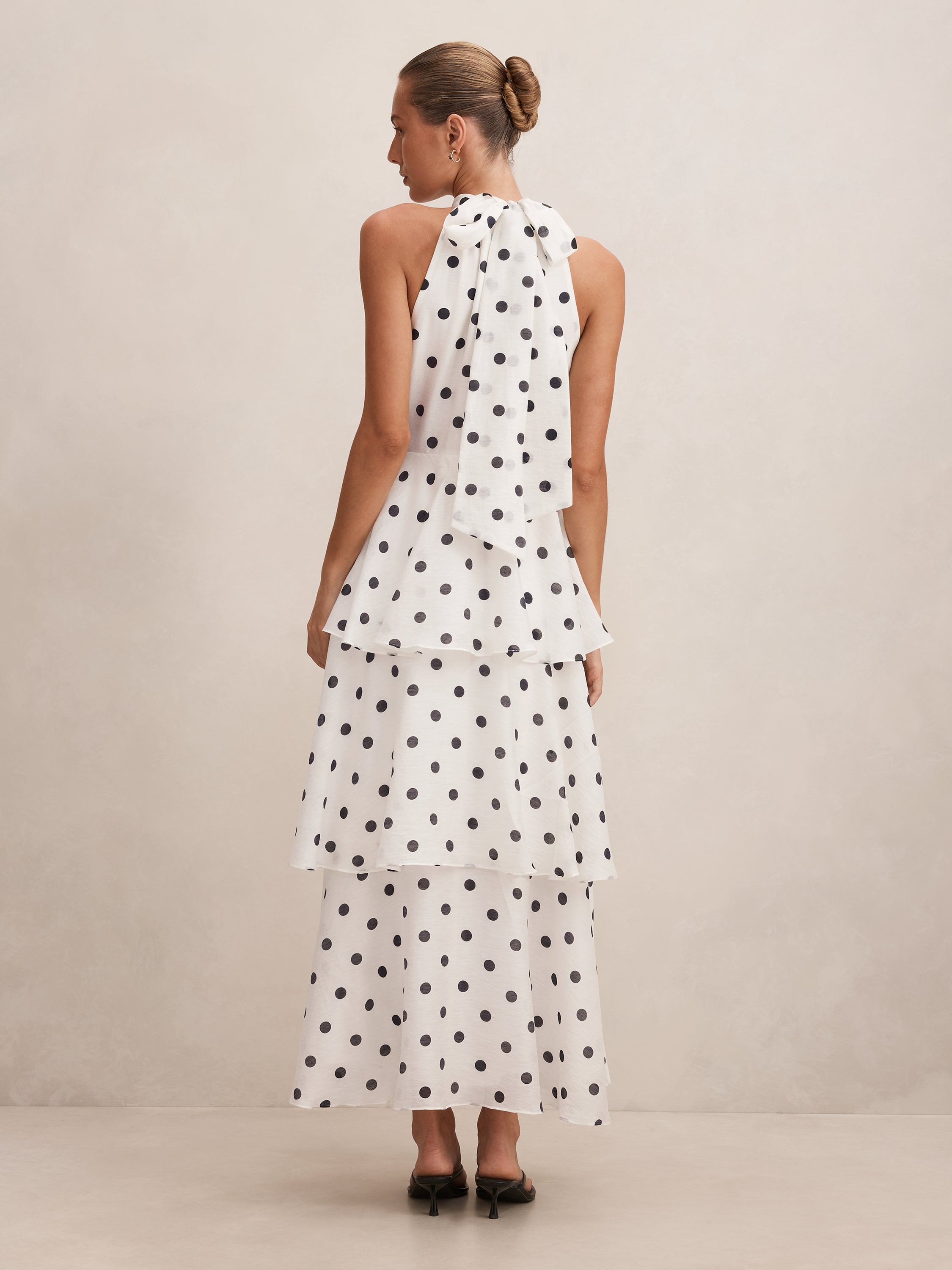 Monroe Tier Halter Midi Dress