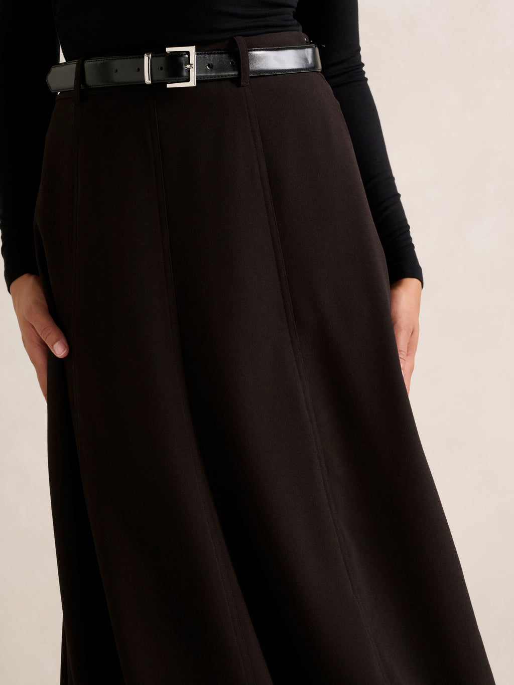 Celine Belted Midi Skirt