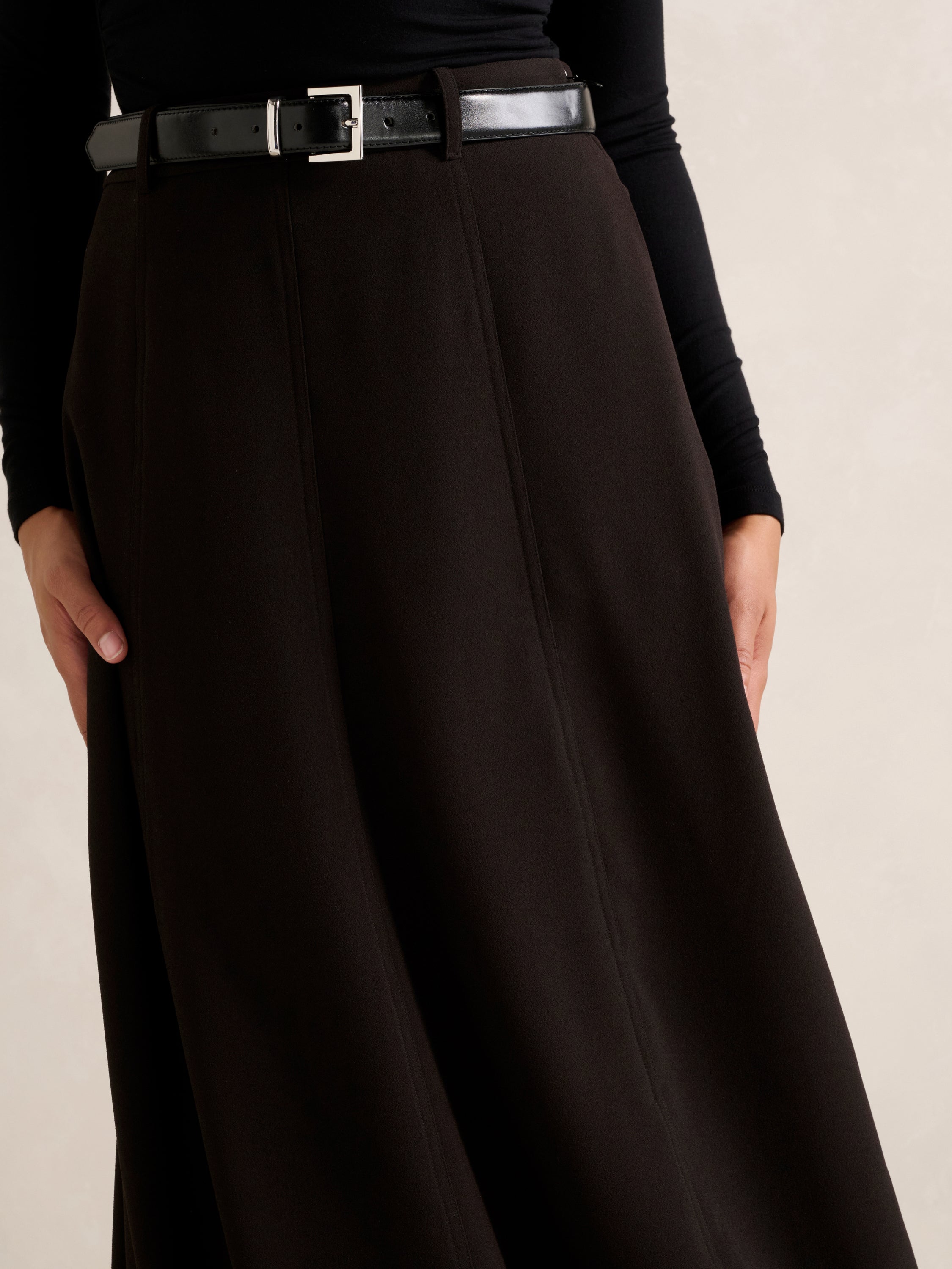 Celine Belted Midi Skirt