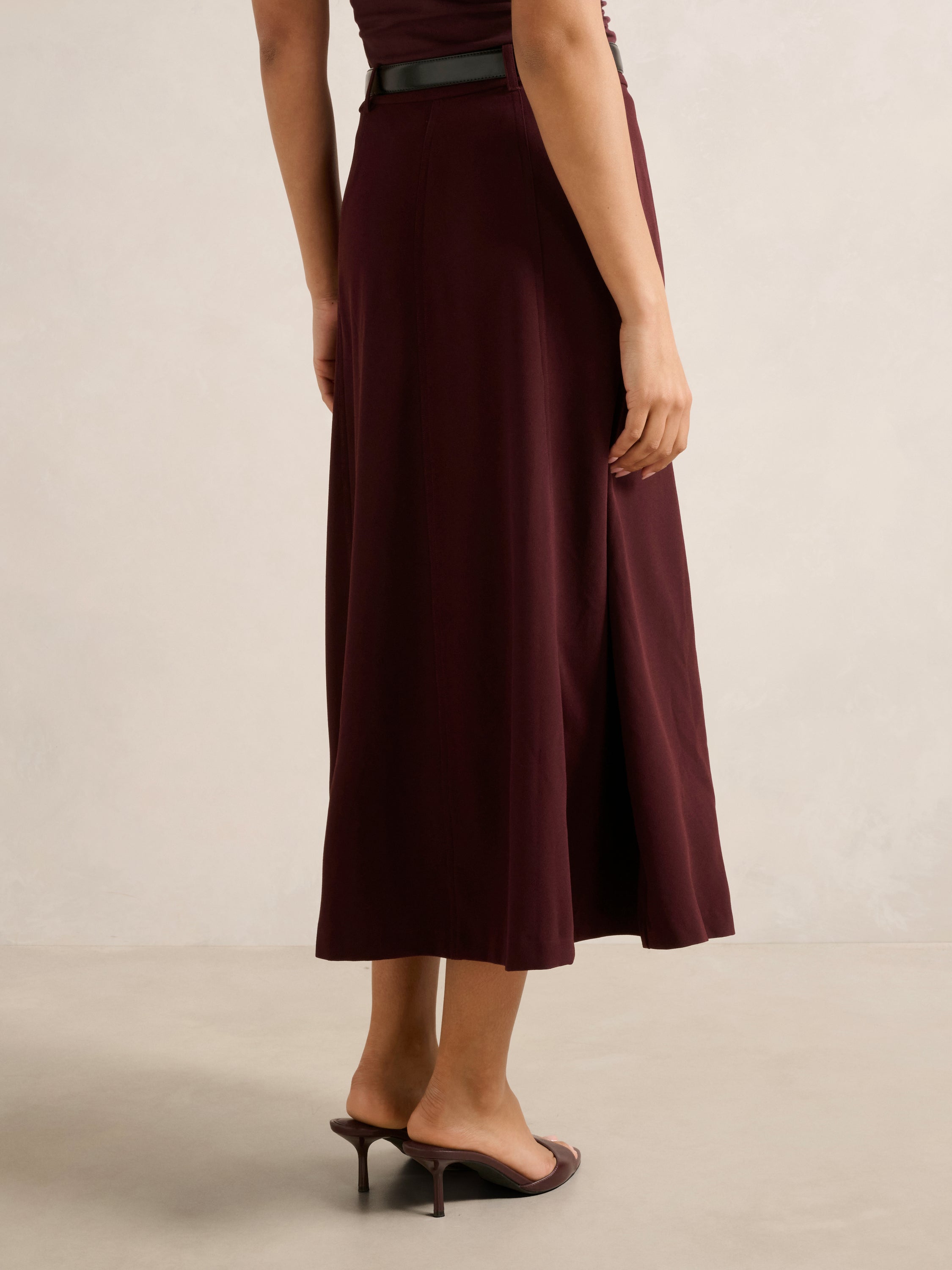 Celine Belted Midi Skirt