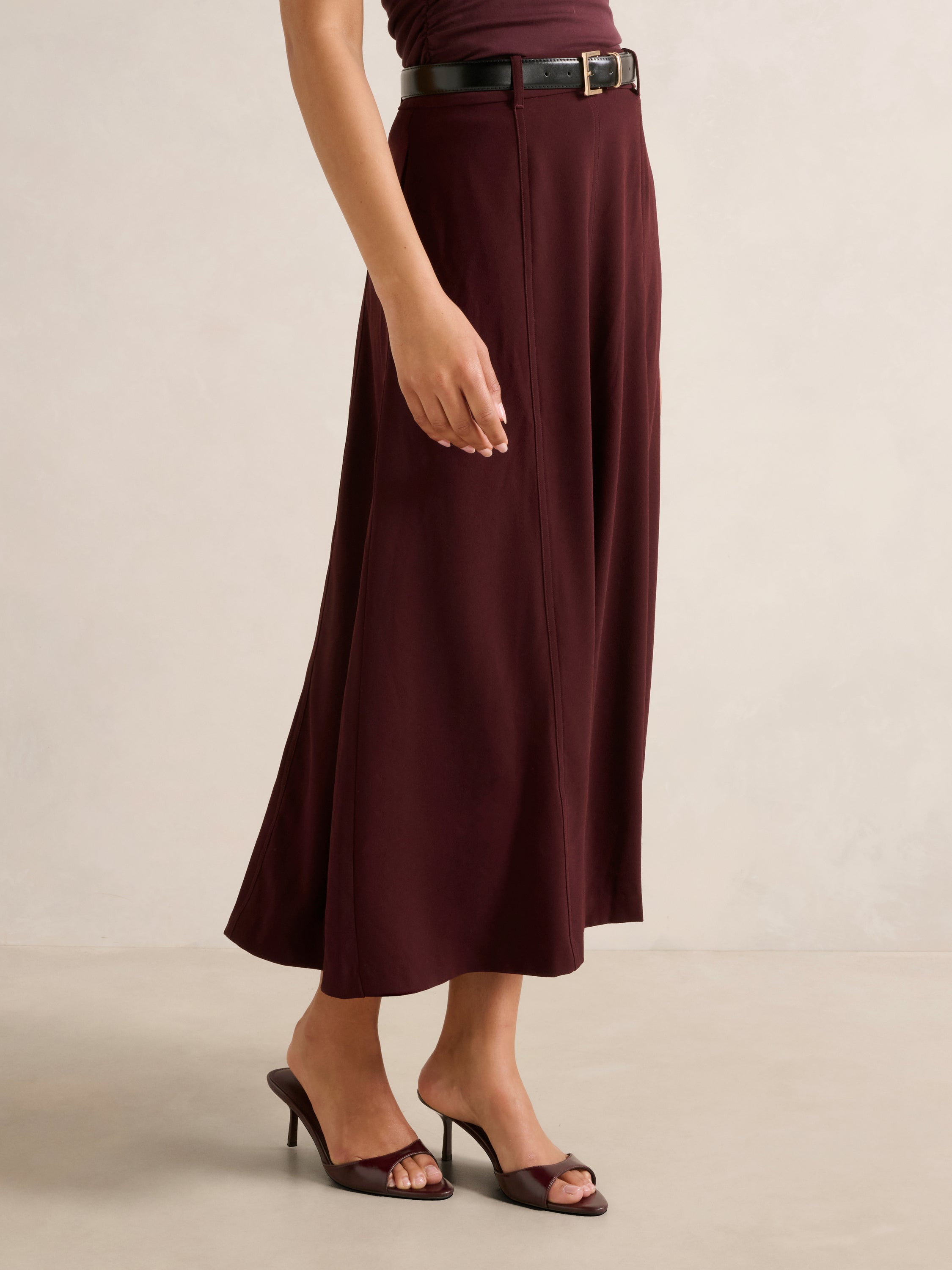 Celine Belted Midi Skirt