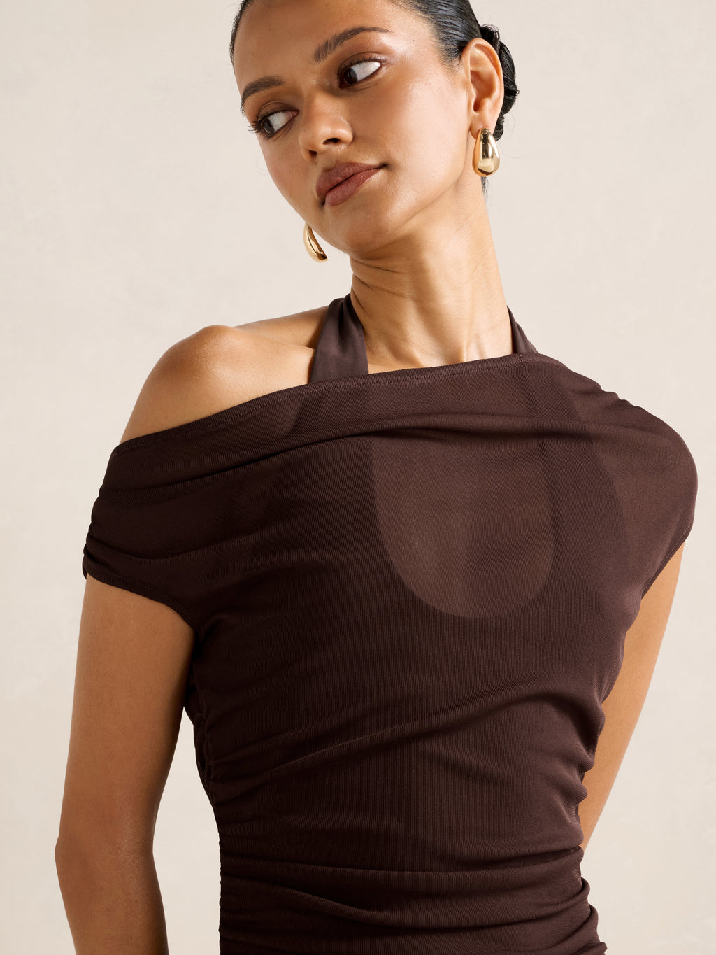 Brooklyn Petite Layered Jersey Maxi Dress