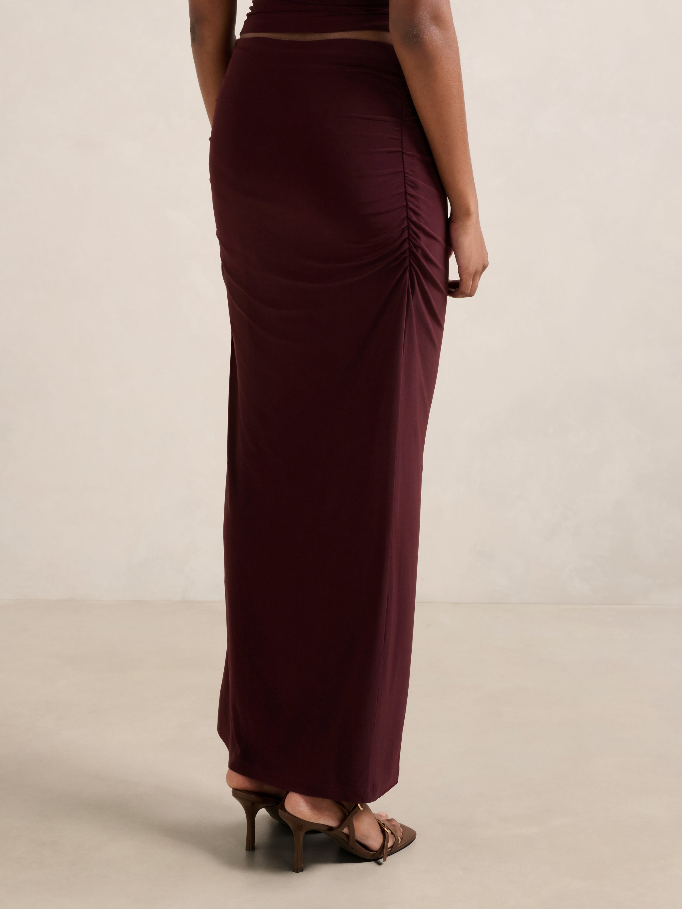 Jazelle Petite Jersey Maxi Skirt