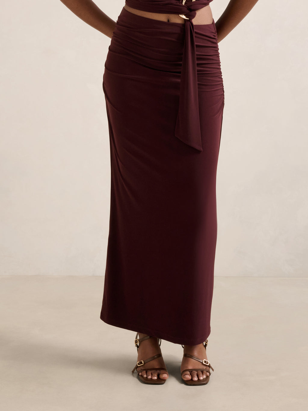 Jazelle Petite Jersey Maxi Skirt